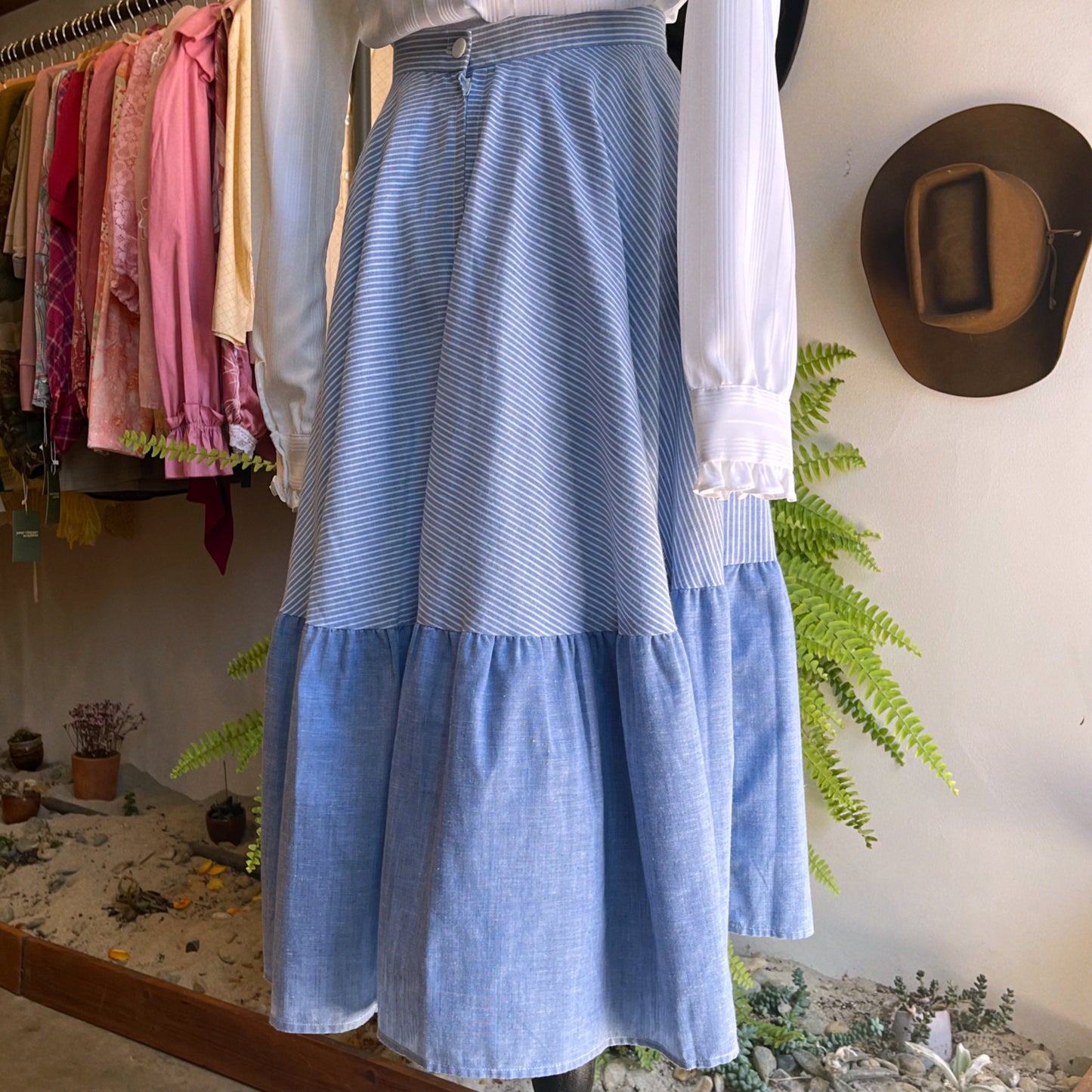 1960s Handmade Vintage Cotton Skirt 26