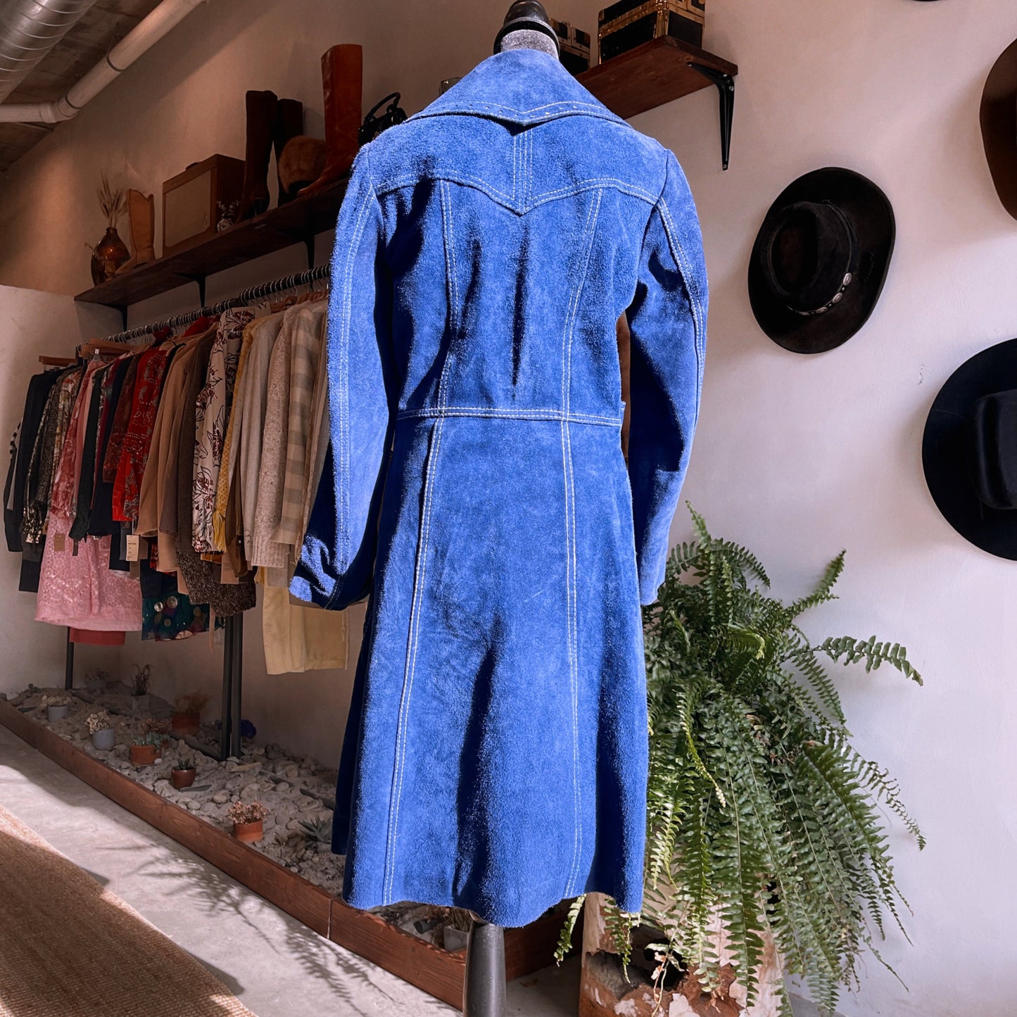 Vintage Tannery Blue Suede Jacket