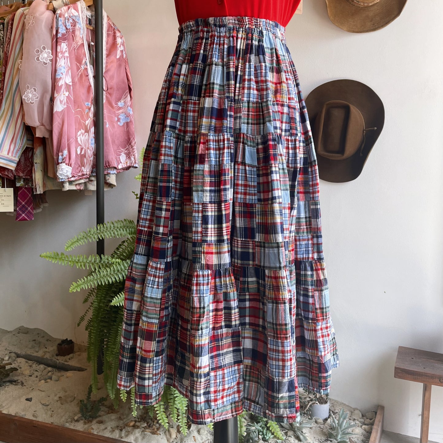 70’s Vintage Rockmount Western Patchwork Skirt