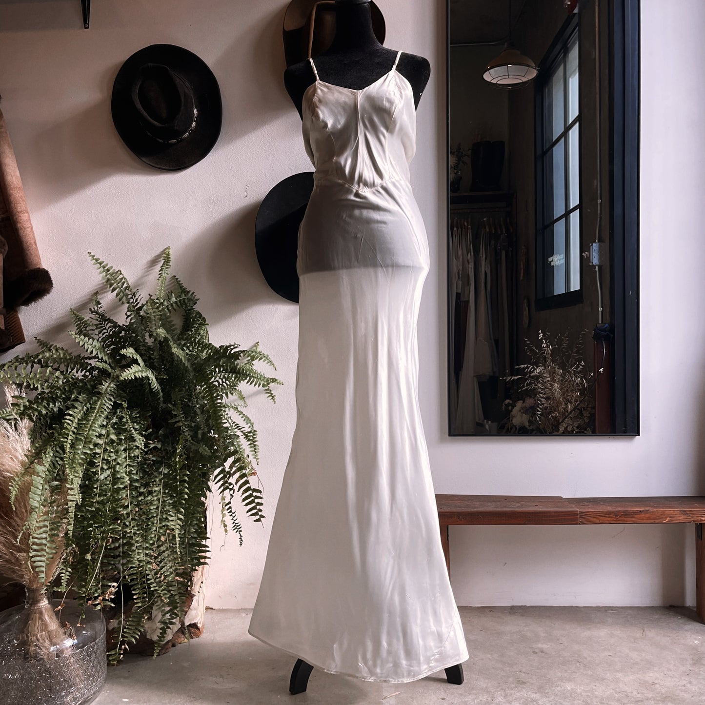 Antique Bias Cut Wedding Slip Dress