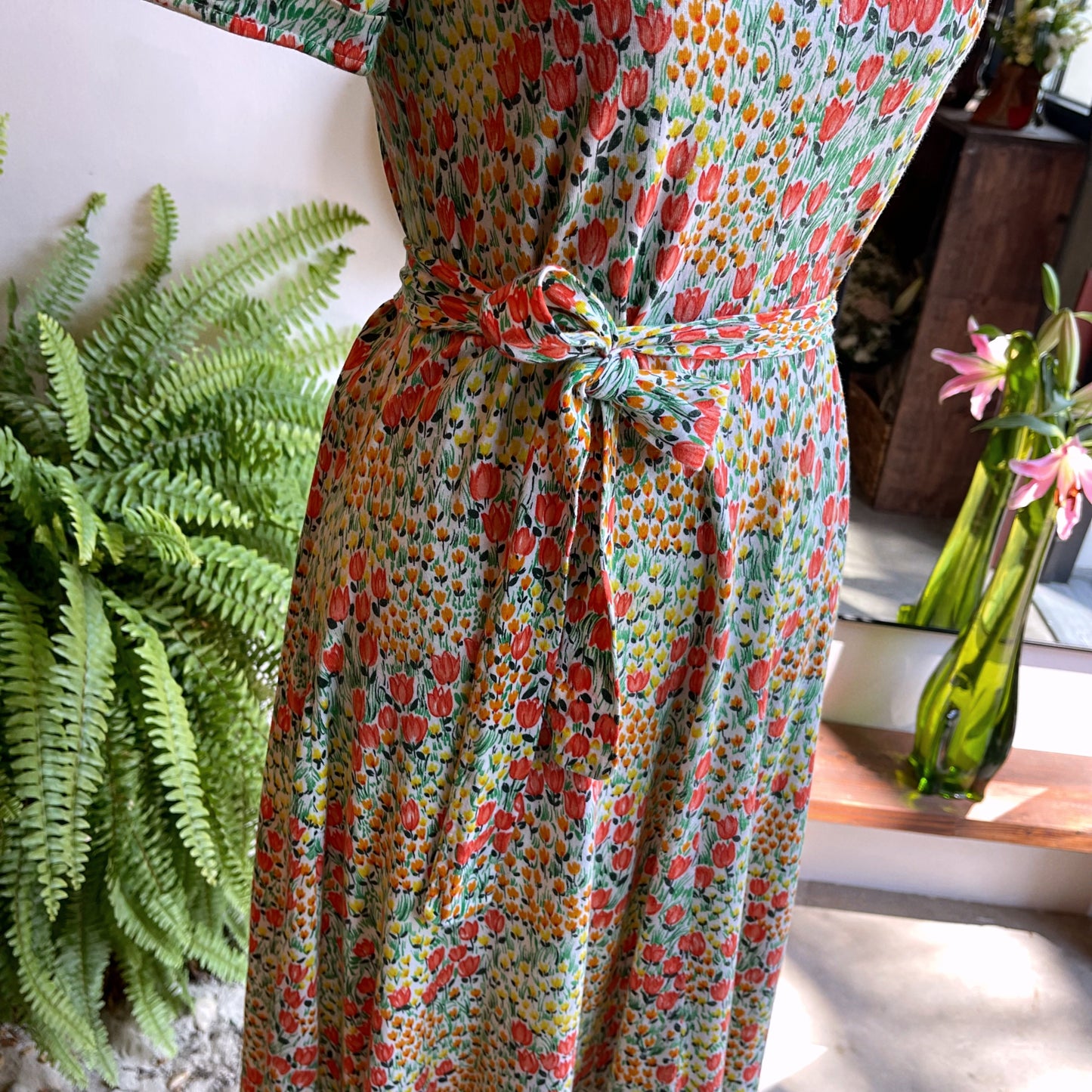 Vintage Italian Magnin by Diane Von Furstenberg Floral Dress