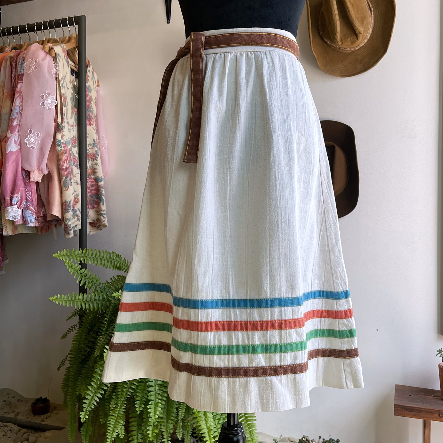 Vintage Boho Cotton Skirt 70’s
