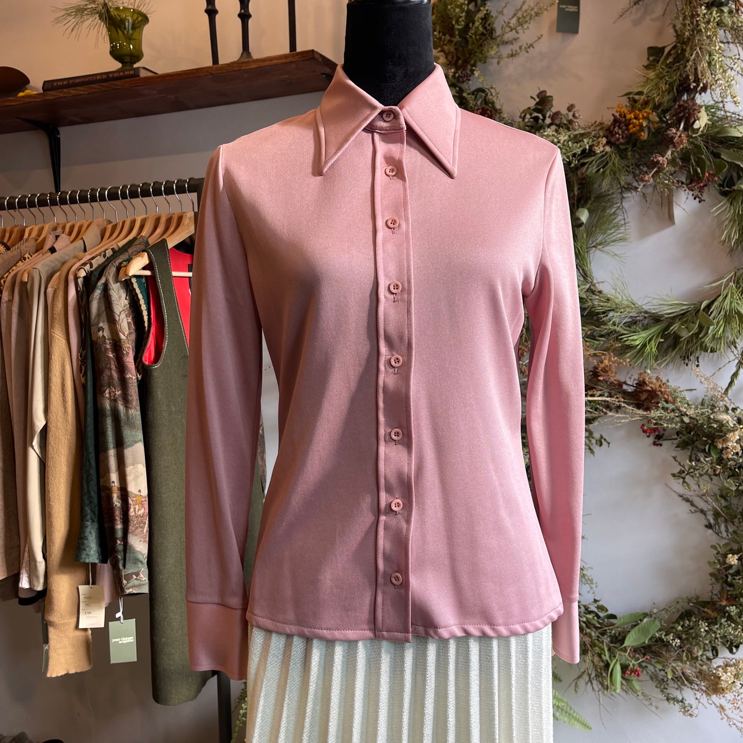 70s Vintage Knit Button-Up Deadstock