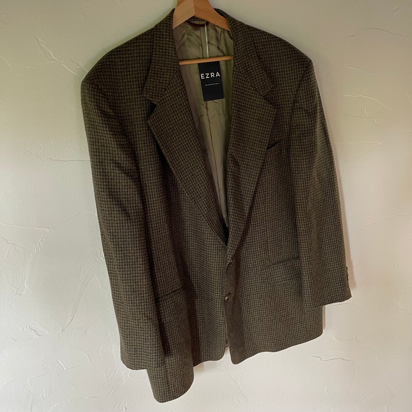 Vintage Oversized Houndstooth Wool Blazer by Hart Schaffer & Marx 80’s - SHOP EZRA