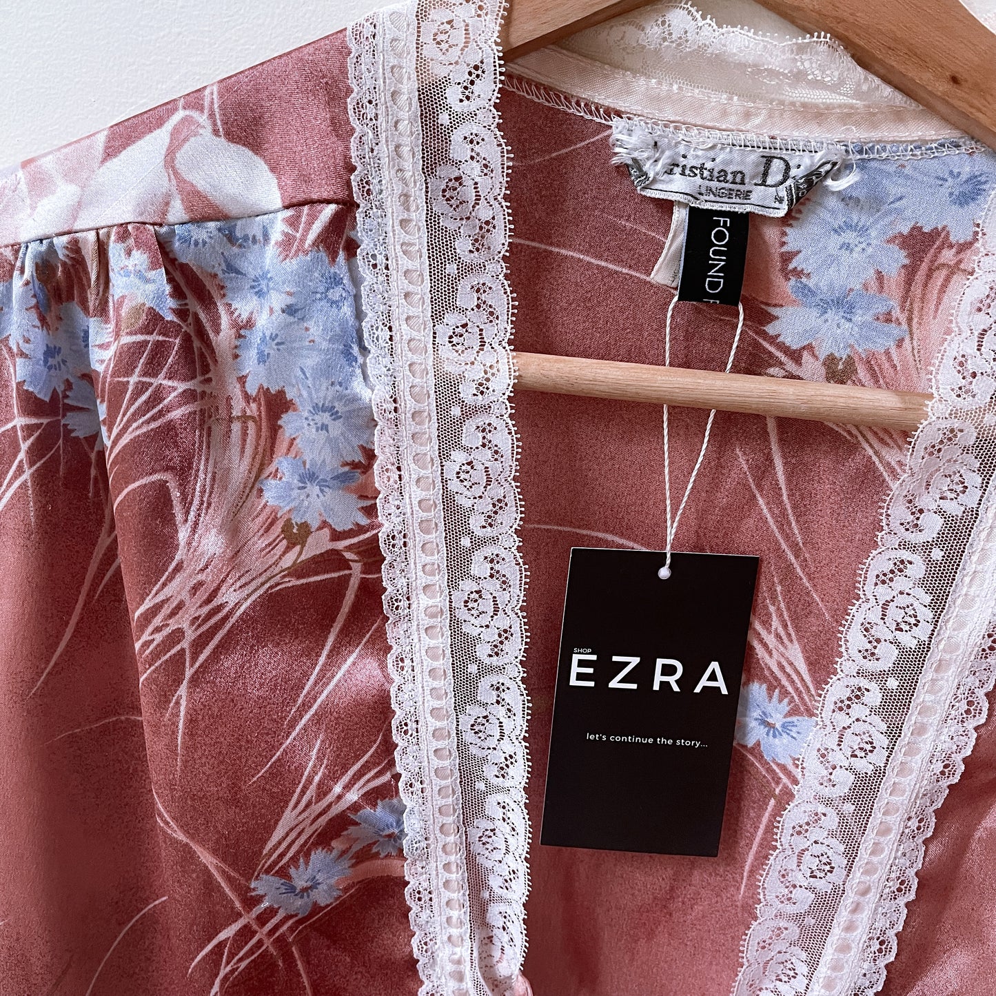 Vintage Christian Dior Floral Satin Blouse 80’s - SHOP EZRA