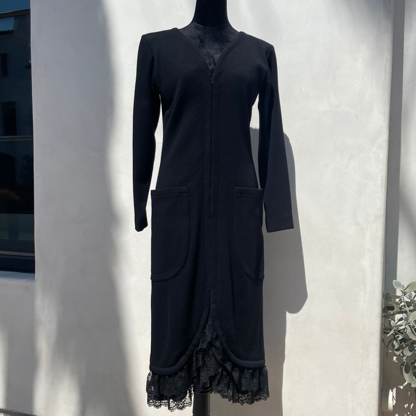 Vintage 70’s Yves Saint Laurent Long Sleeve Black Dress - Your Vintage Neighbor