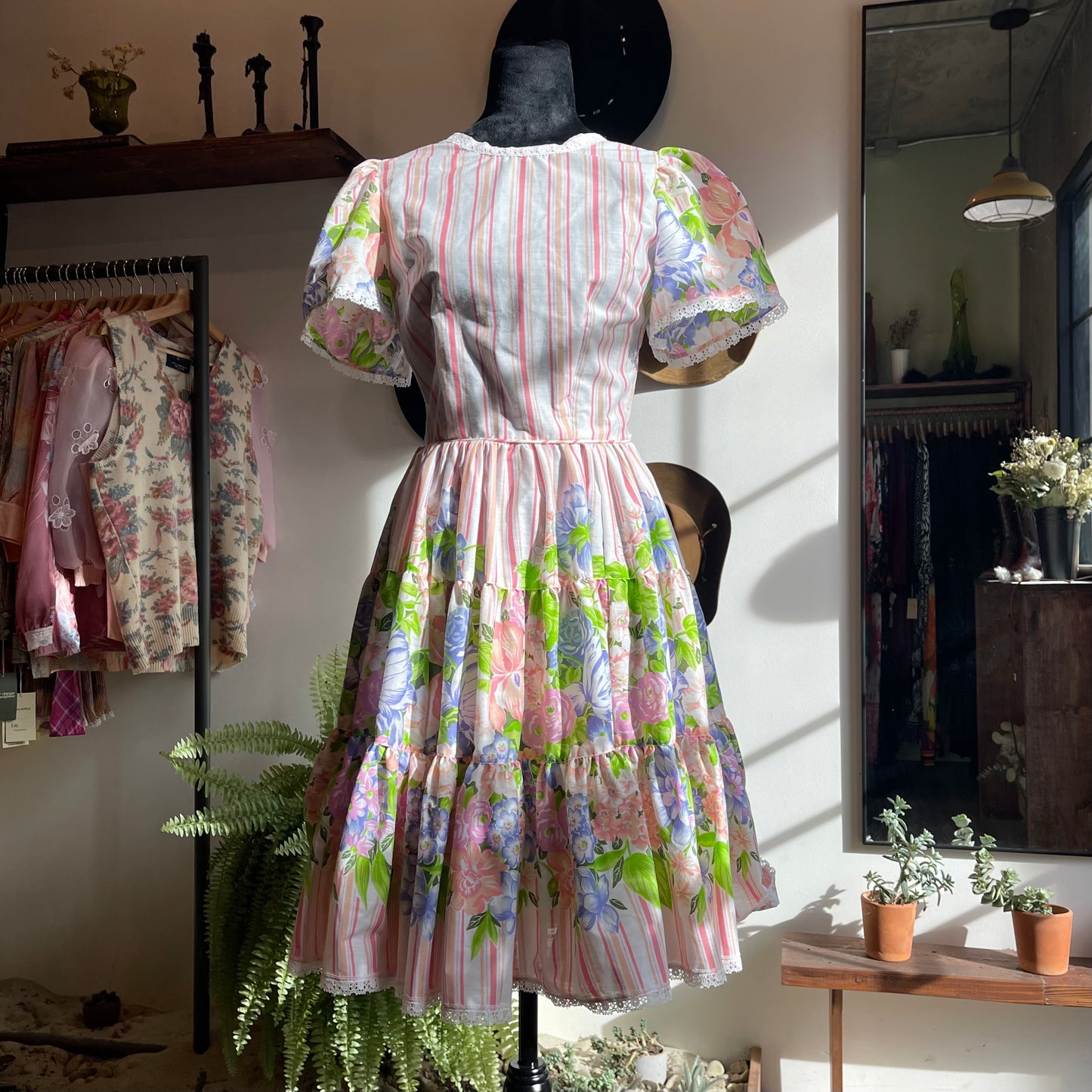 70’s Vintage Rockmount Western Floral Dress