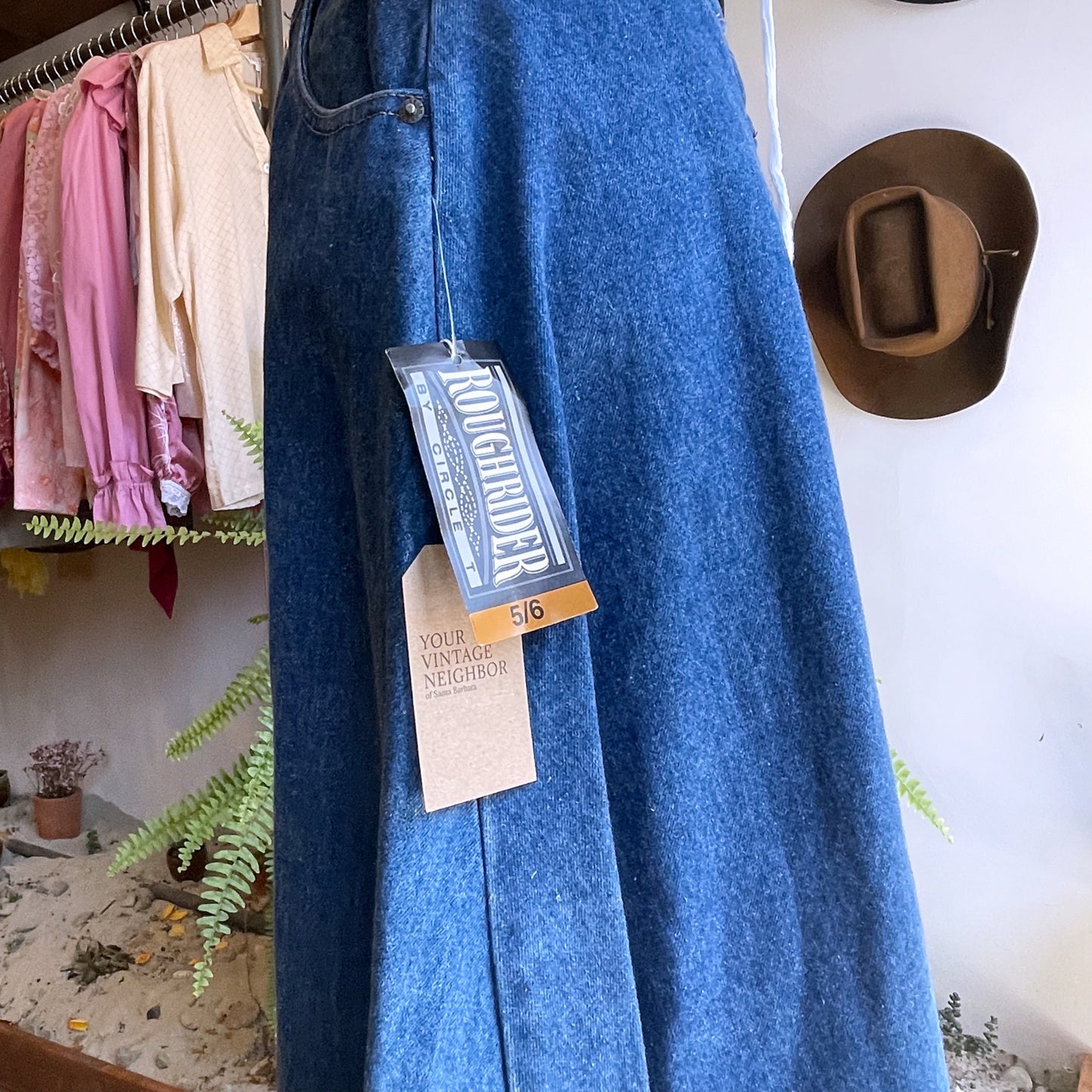 Vintage Rough Rider Denim Western Skirt