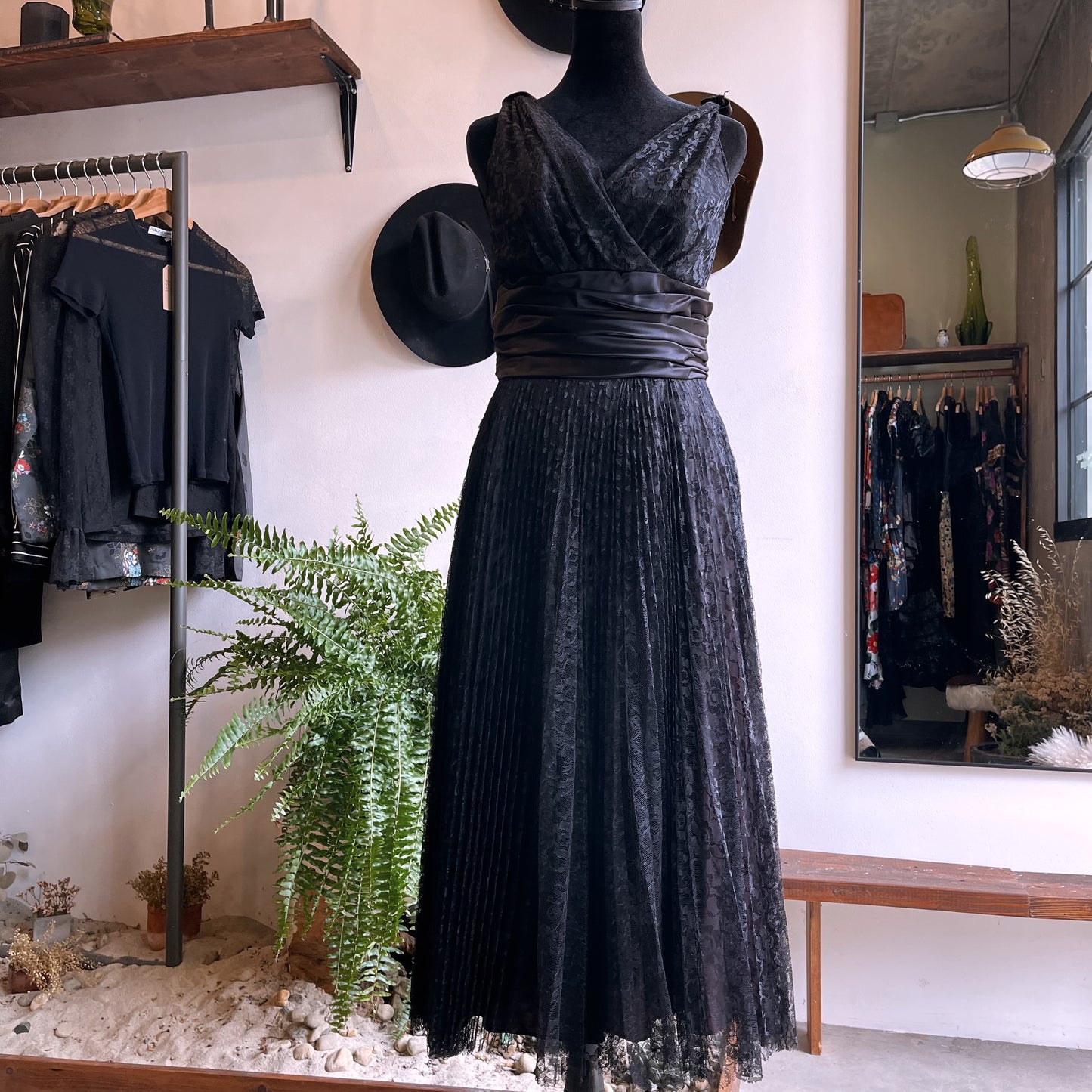 Antique Black Lace Dress