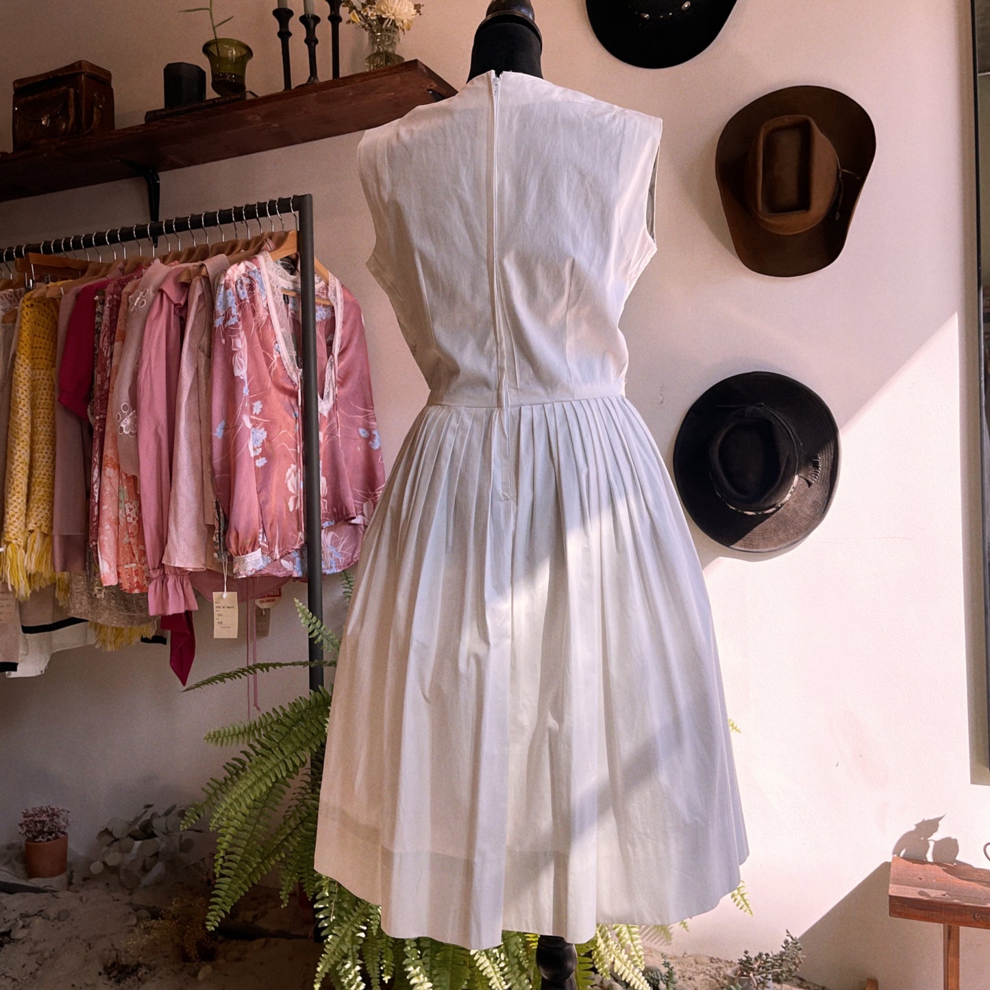 1960s Vintage Embroidered Dress by Robert Mulot Made in France