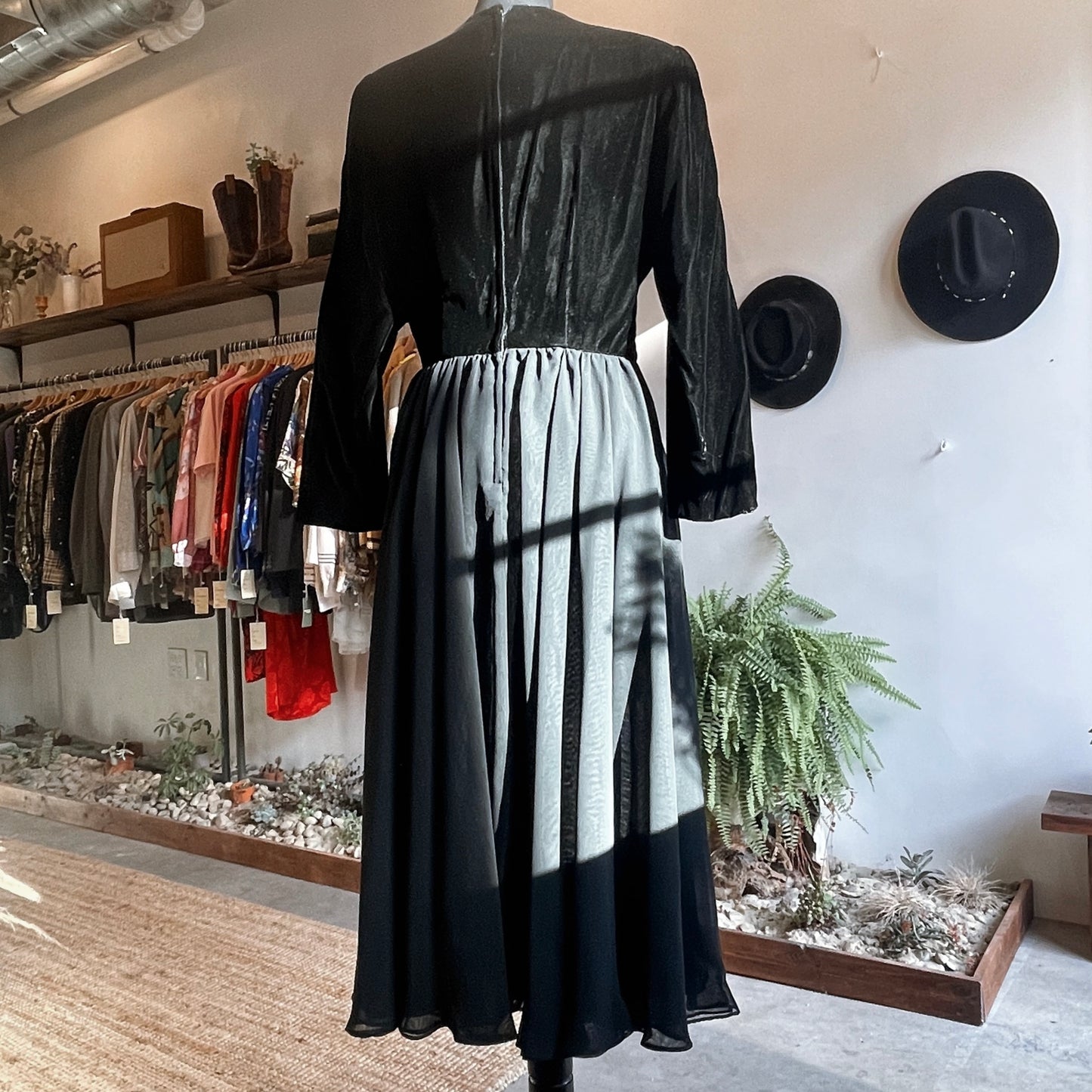 Vintage Talbots Velvet Bow Dress 80’s