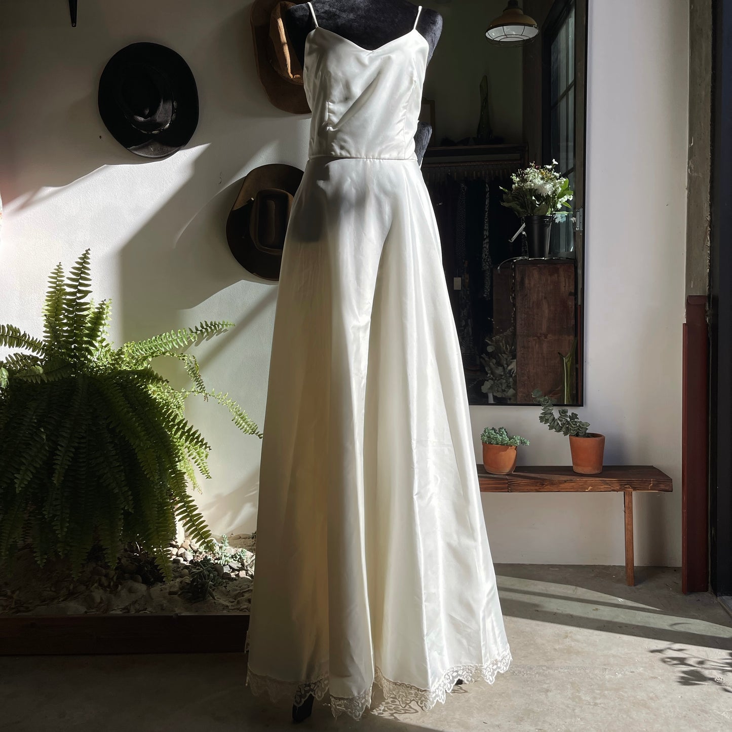 Vintage 70’s Tafetta A Line Gown