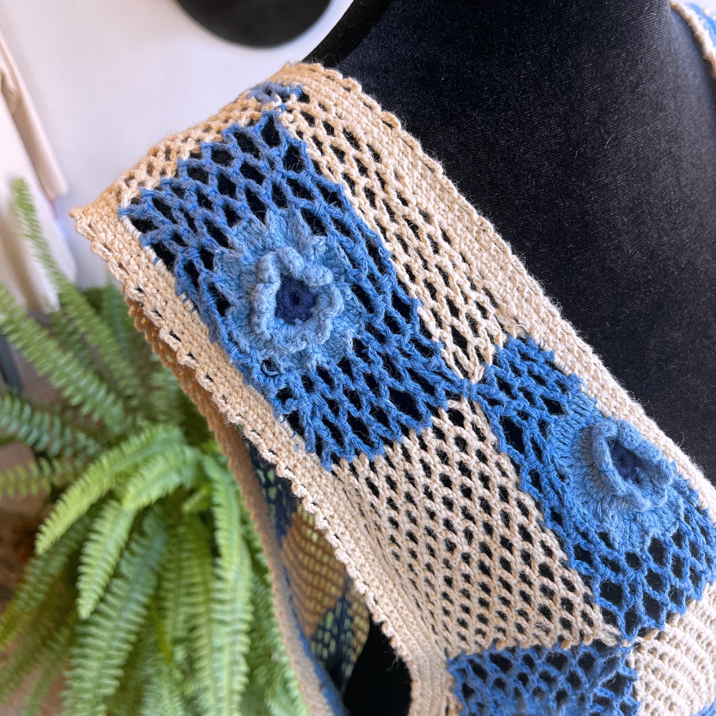 Vintage Crochet Knit Vest