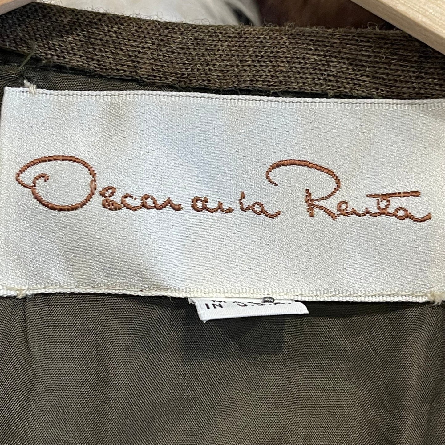 1970s Vintage Oscar De La Renta Wool Embroidered Dress