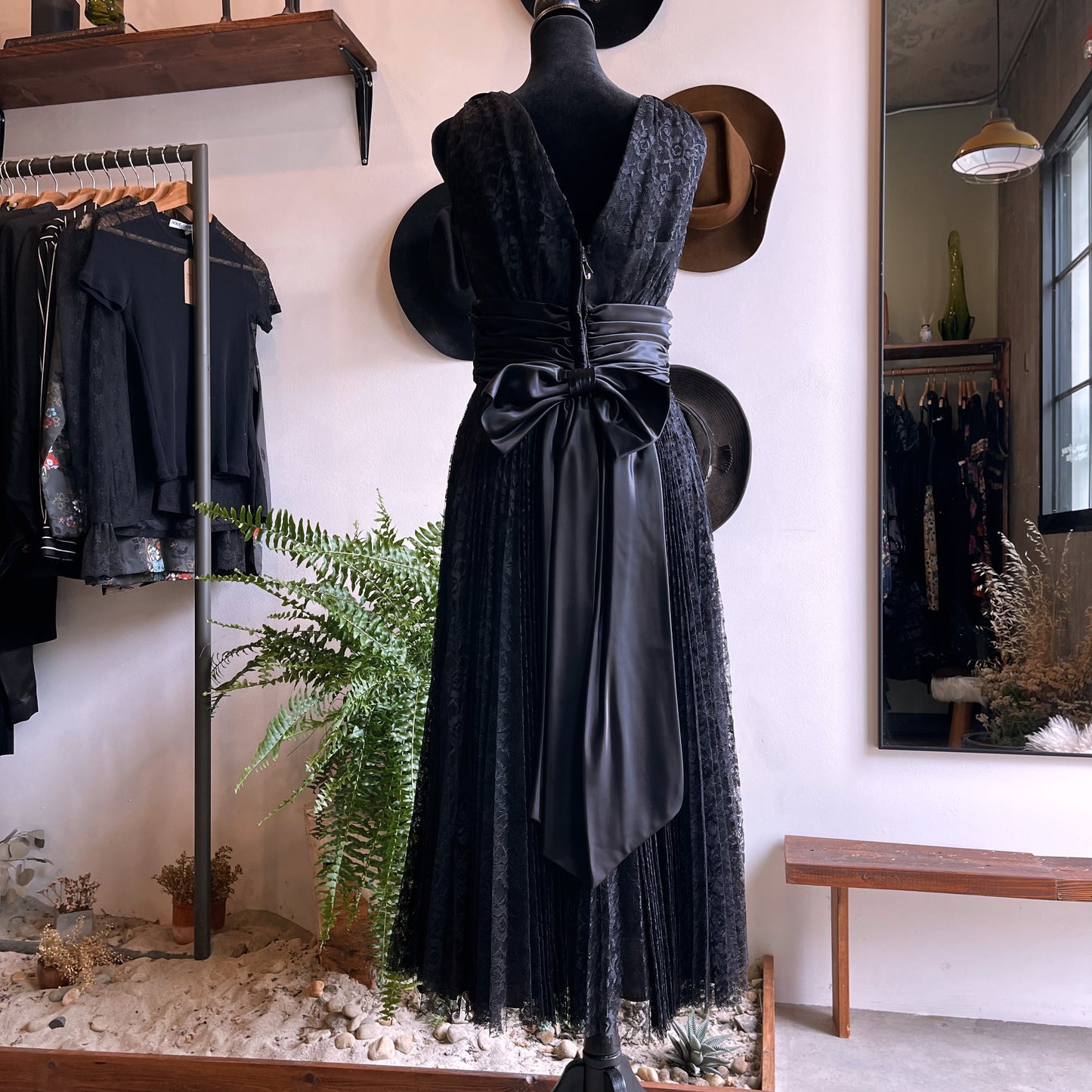 Antique Black Lace Dress