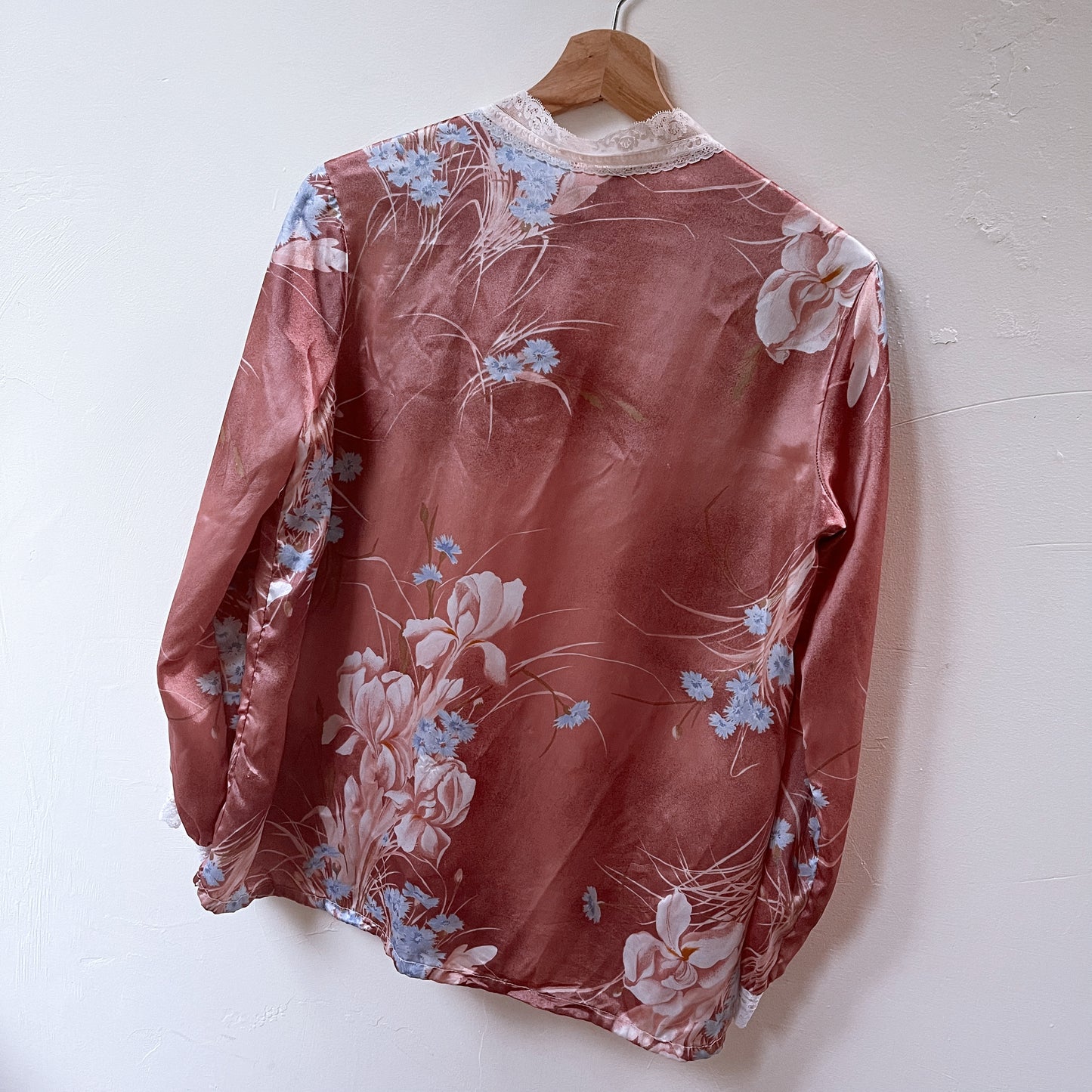 Vintage Christian Dior Floral Satin Blouse 80’s - SHOP EZRA