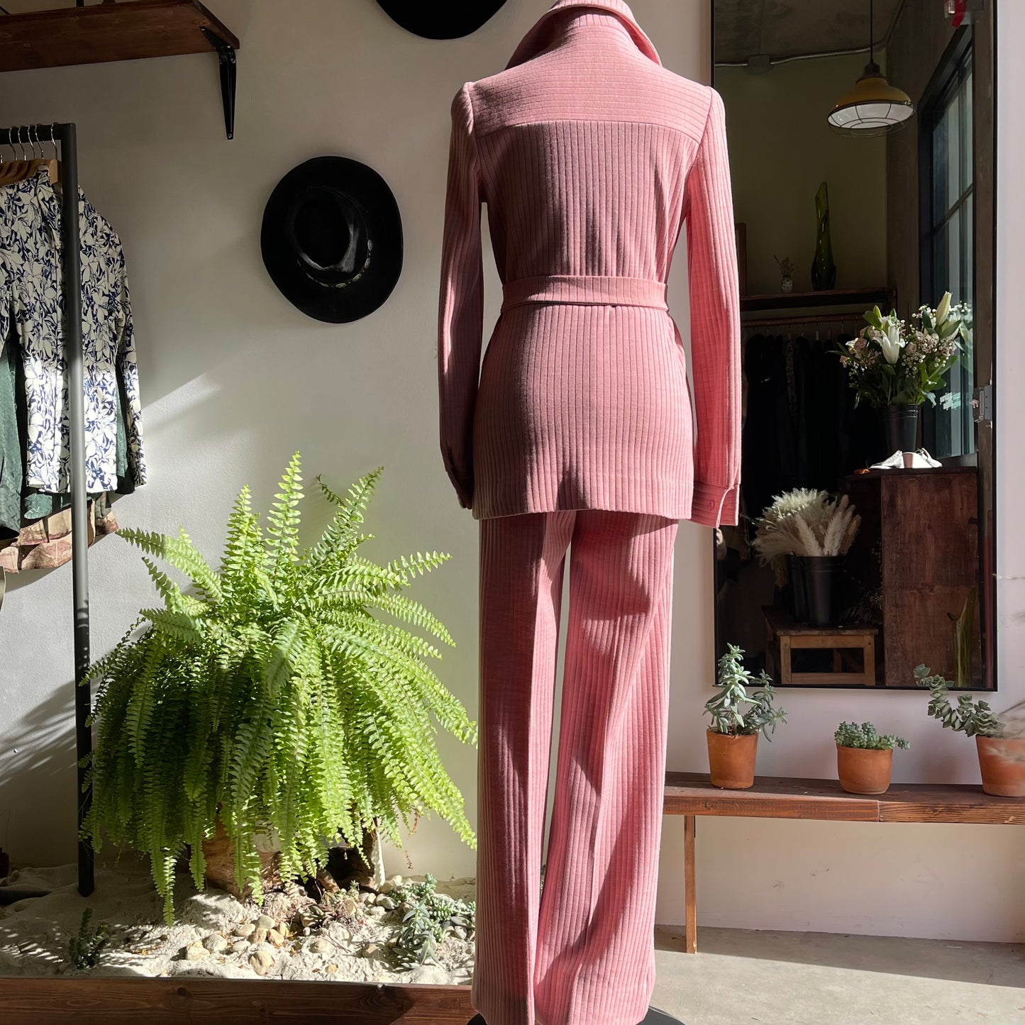 Vintage 70’s Butte Knit Pant Set with Belt