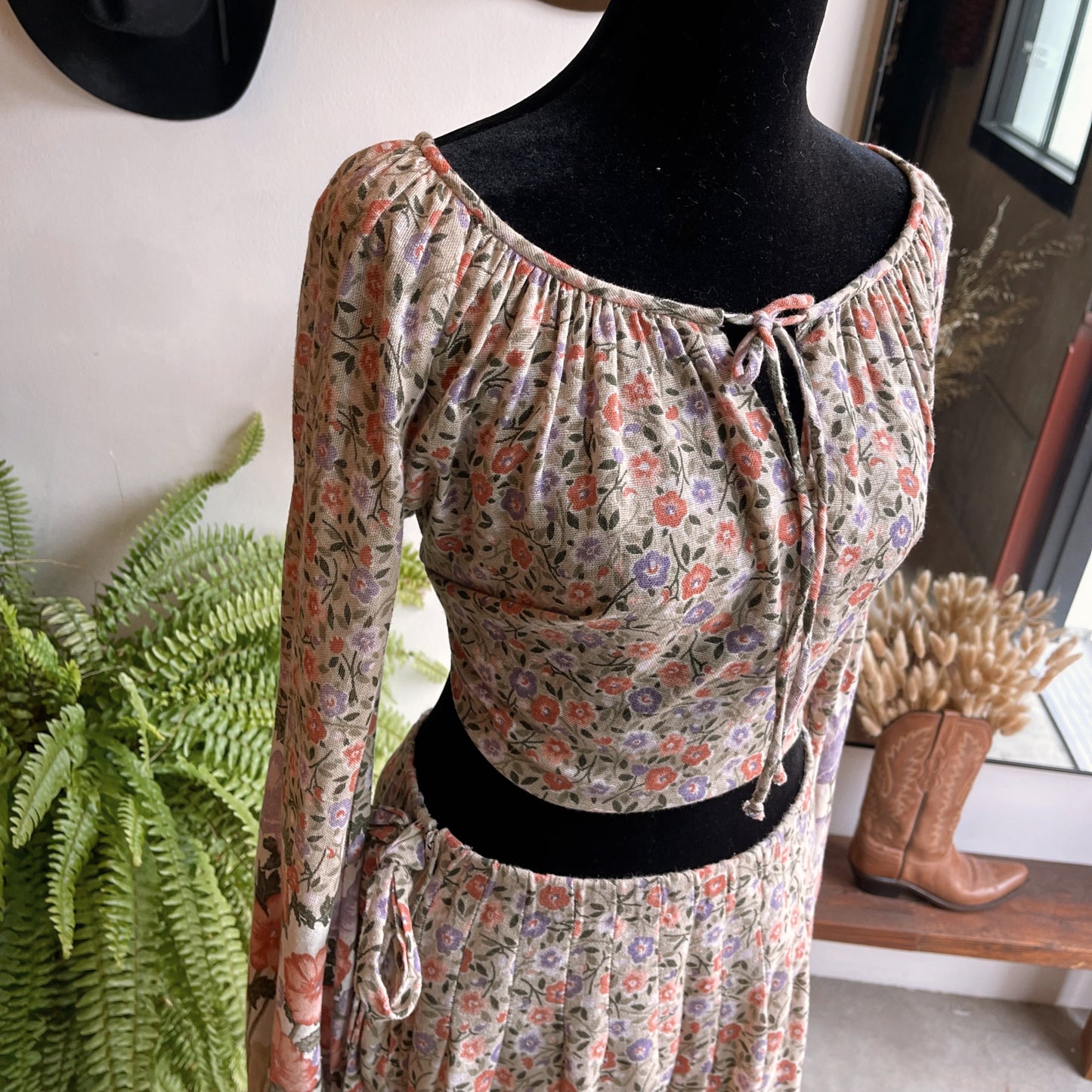 1970s Vintage Chessa Davis Skirt Set