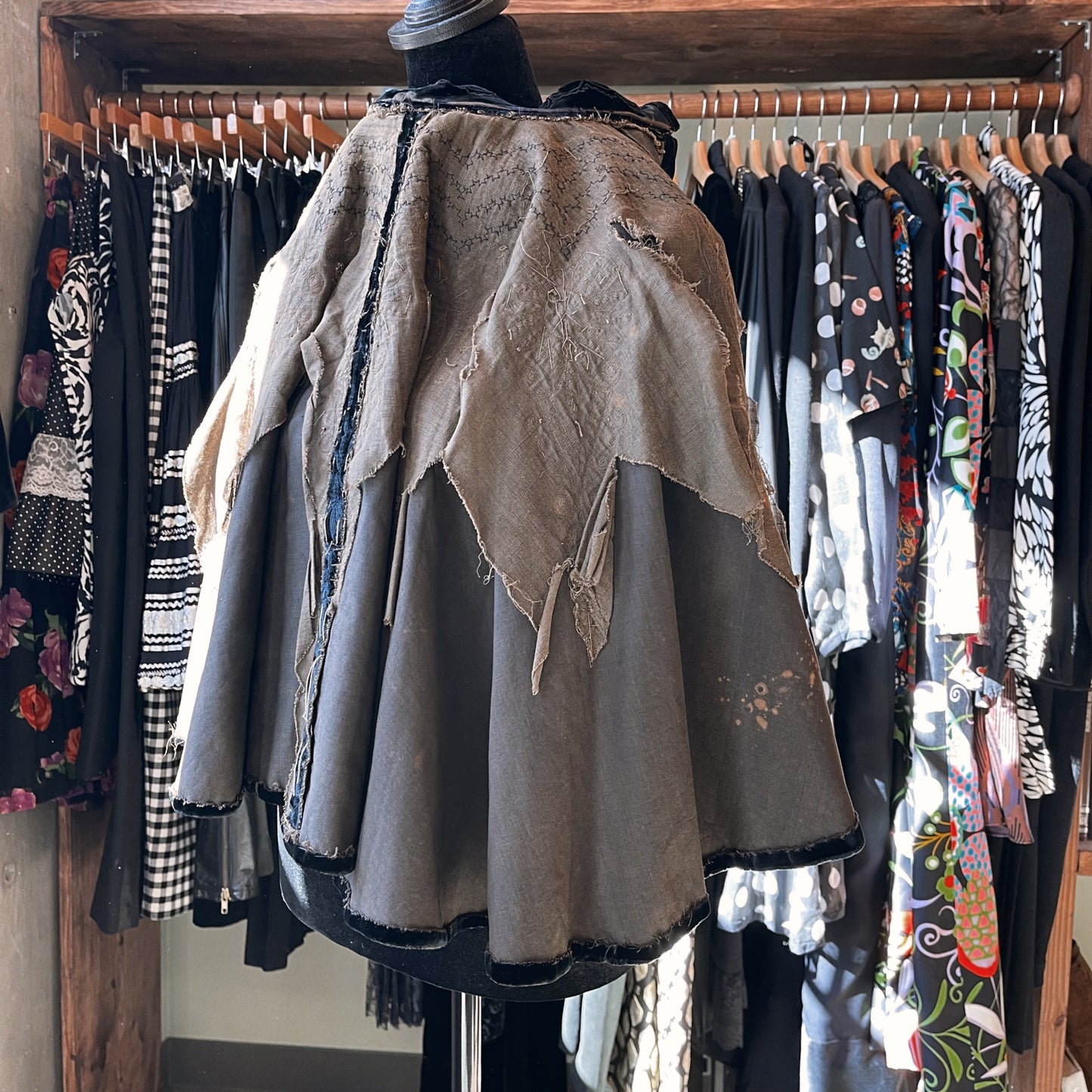 Antique Velvet Beaded Cape