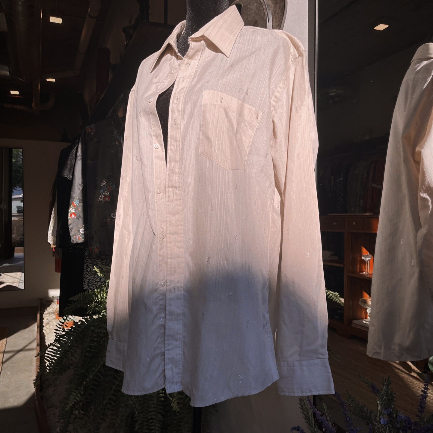 1980s Vintage YSL Yves Saint Laurent Button Up Top