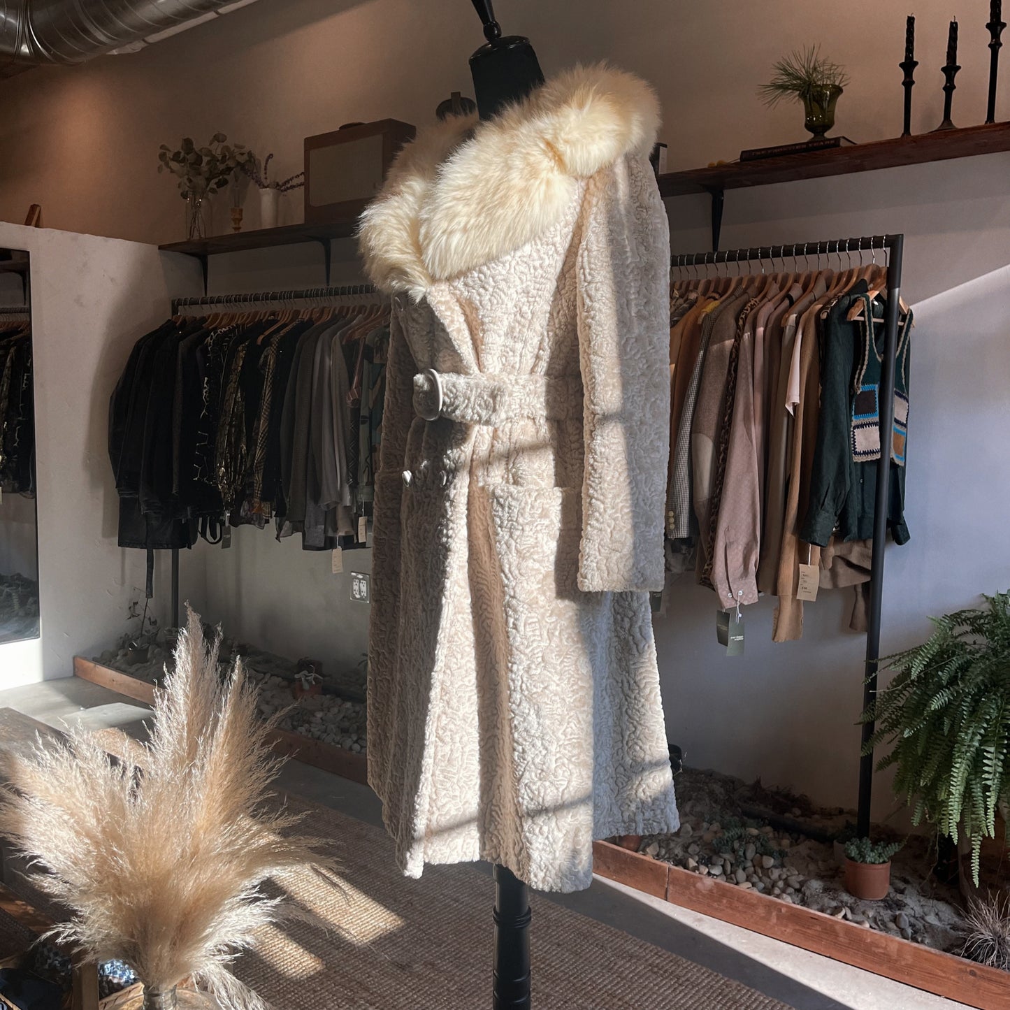 Vintage 70’s Belted Sportowne La France Fur Jacket