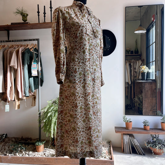 Vintage 60’s Lanvin Floral Silk Dress