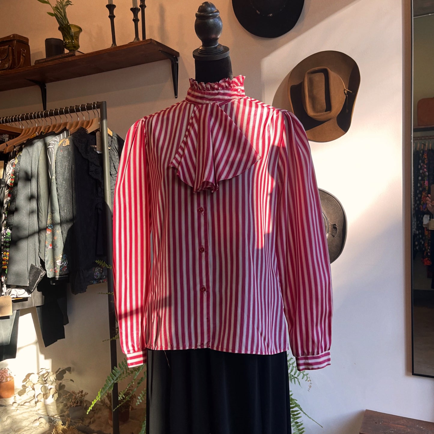 1980s Jonathan Martin Striped Blouse