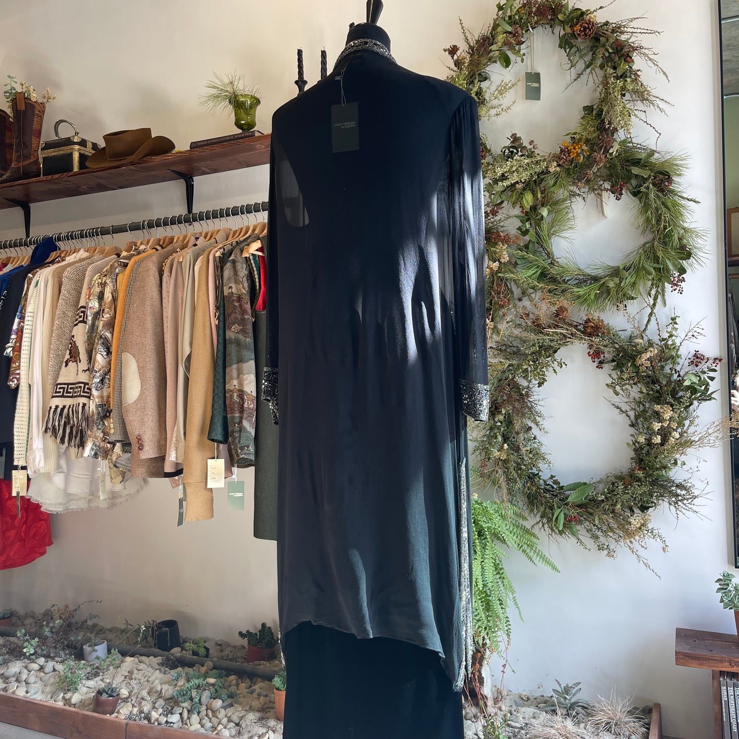 Vintage Silk Beaded Duster 80’s