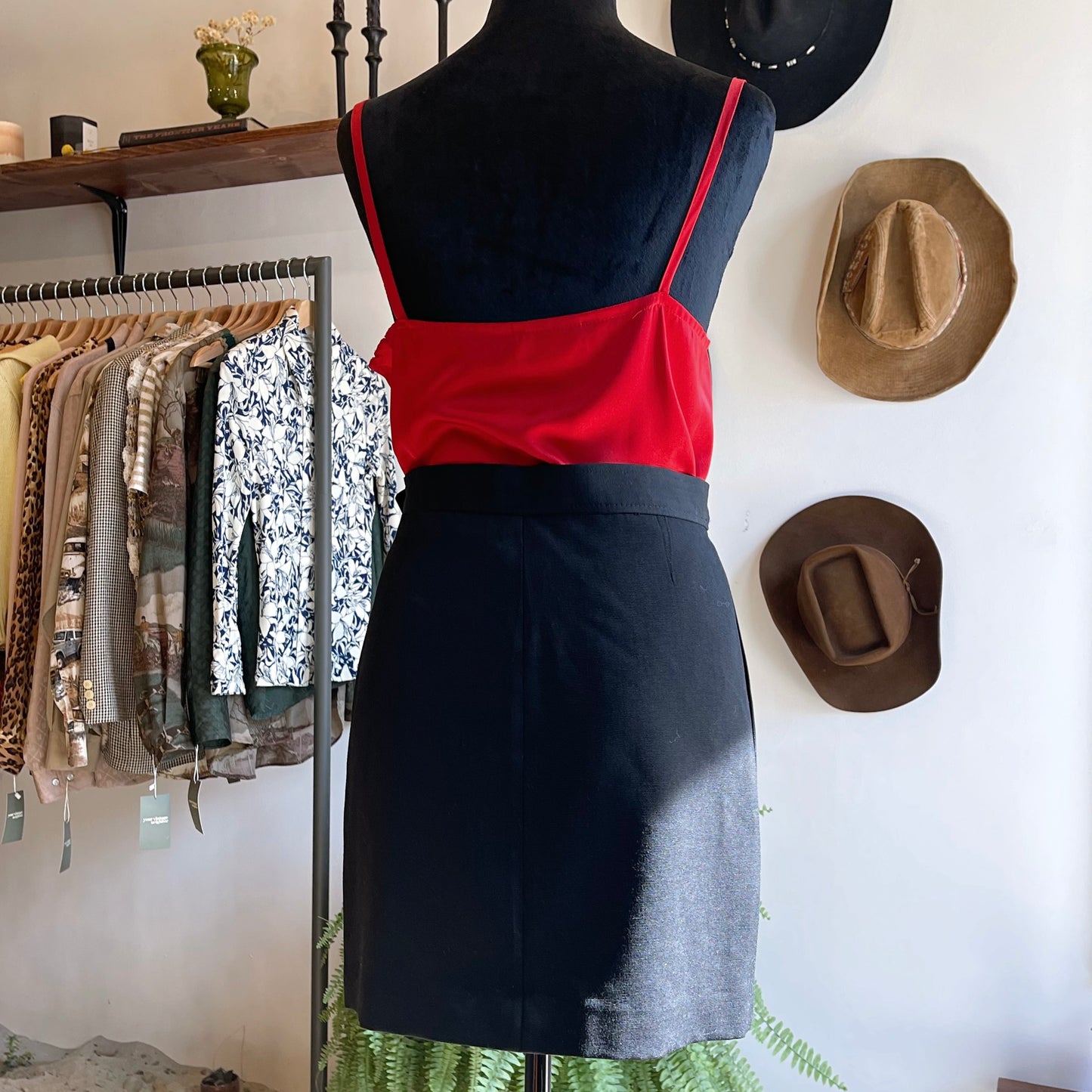 80s Vintage Satin Cowl Neck Tank Top L - XL