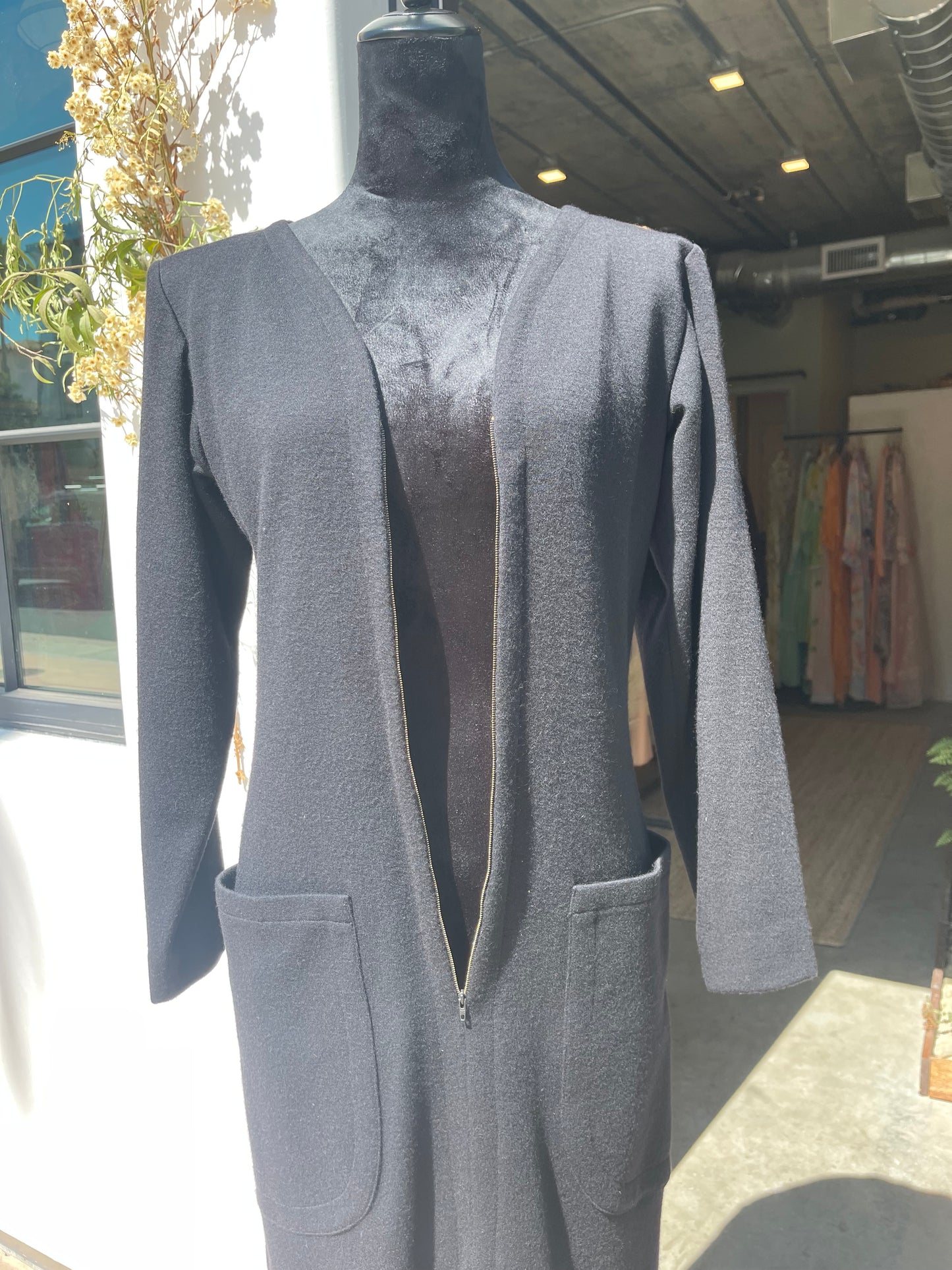 Vintage 70’s Yves Saint Laurent Long Sleeve Black Dress - Your Vintage Neighbor