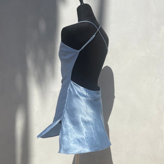 Vintage Y2K Satin Low Back Slip Dress