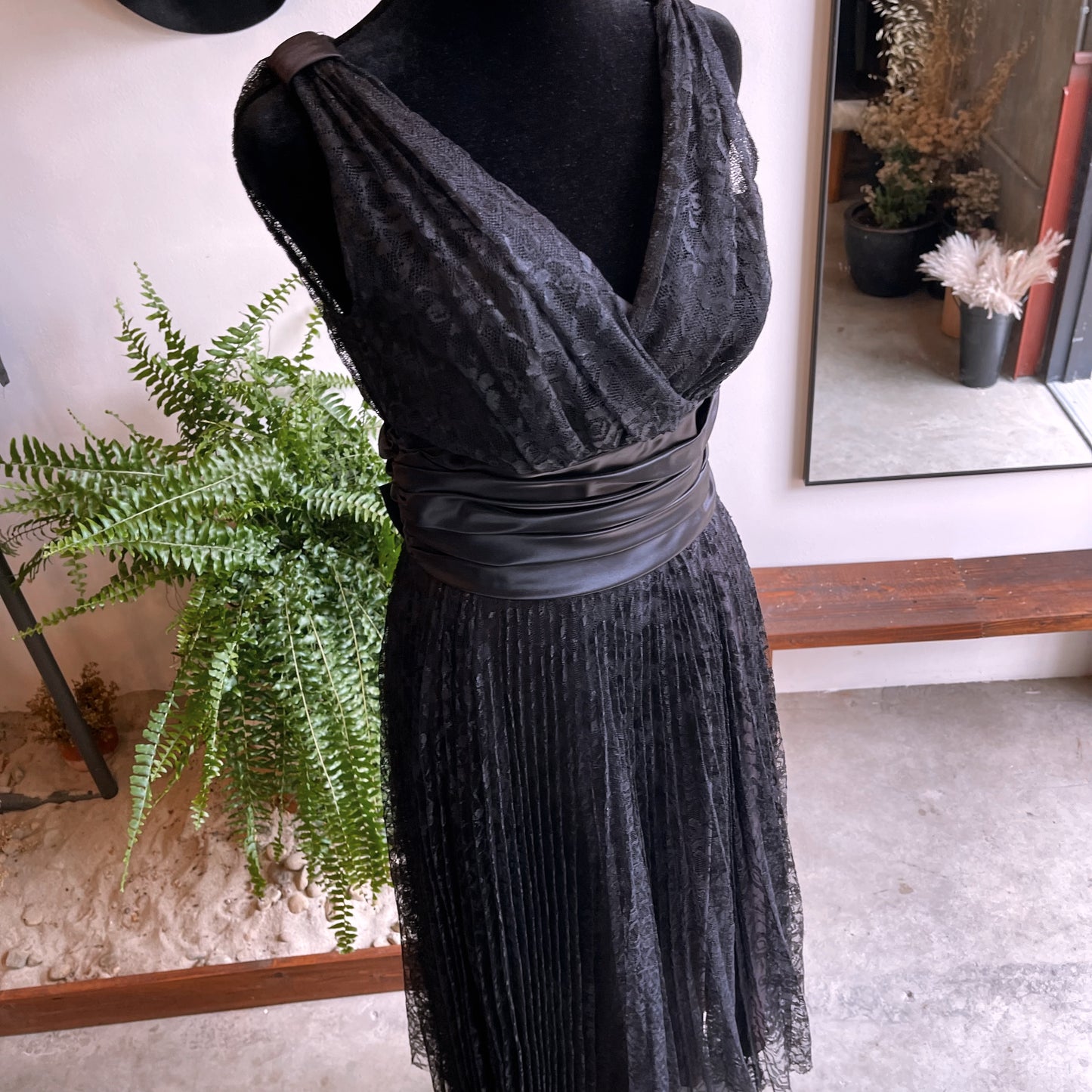 Antique Black Lace Dress