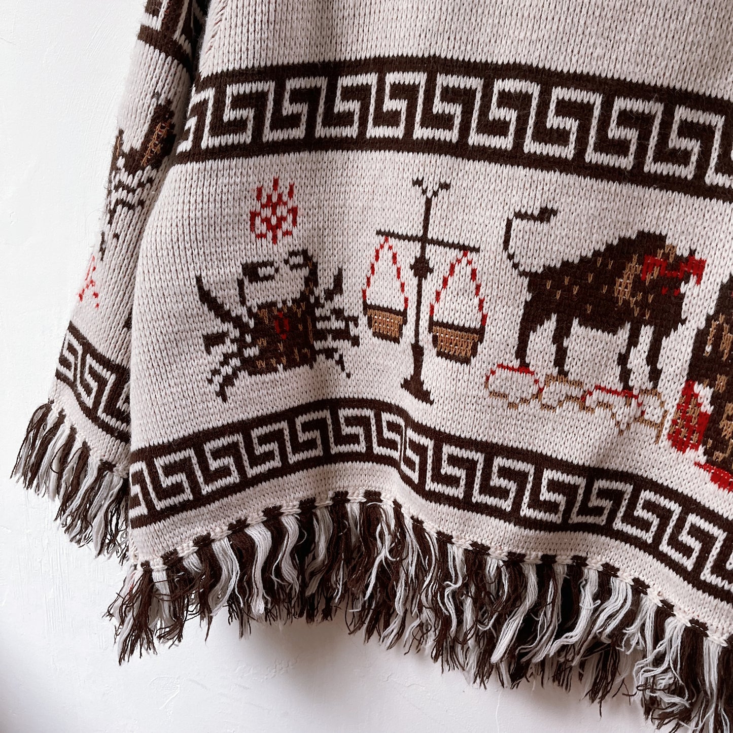 Vintage 70’s Zodiac Knit Poncho - SHOP EZRA