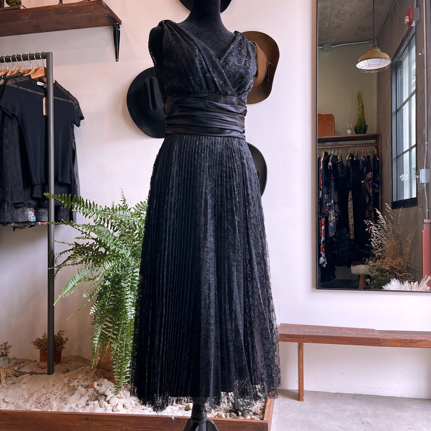 Antique Black Lace Dress