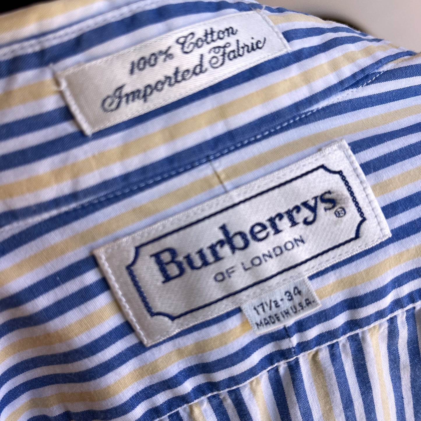 90’s Burberry’s Striped Cotton Button Up
