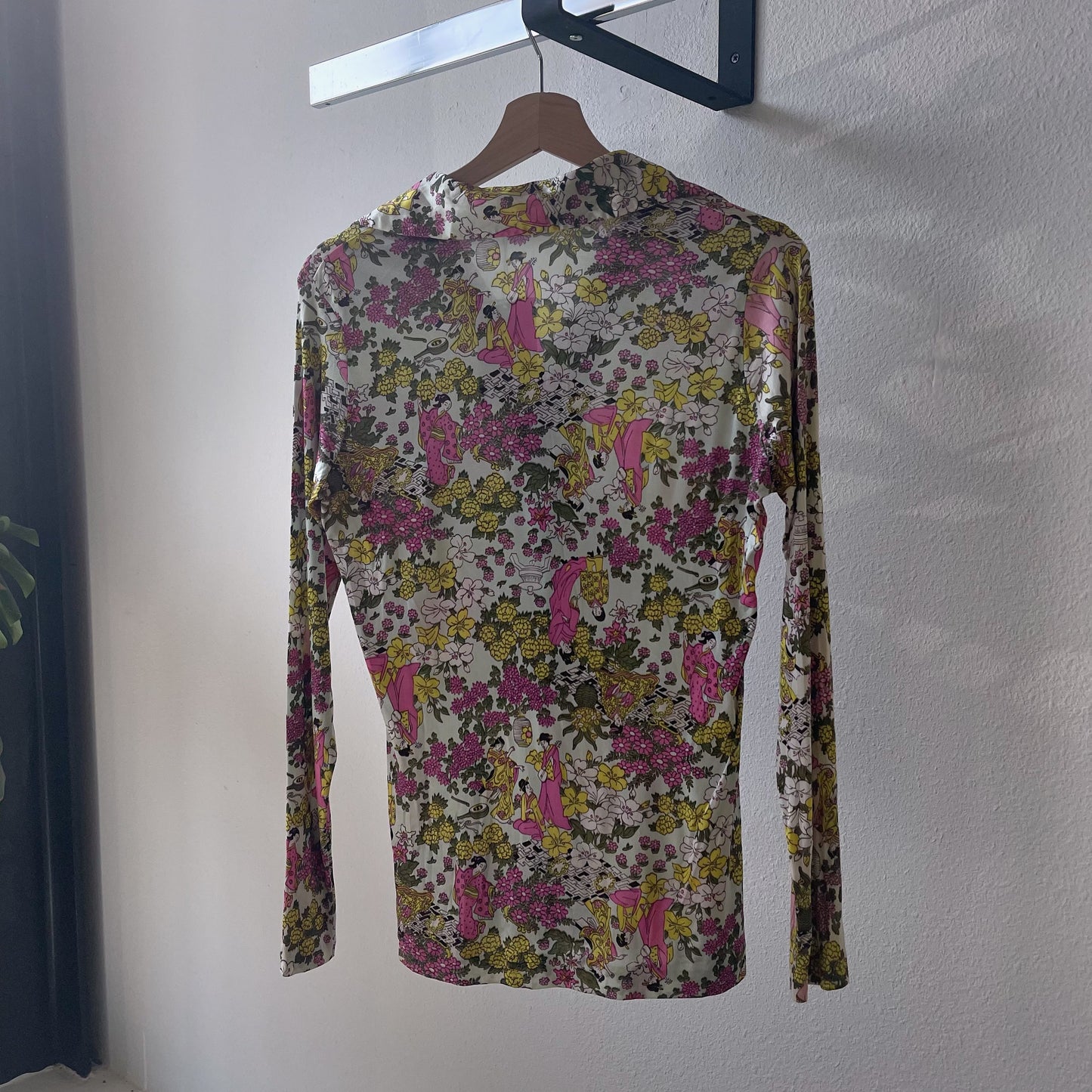 Vintage Lady Manhattan Disco 70’s Knit Novelty Print Top - SHOP EZRA