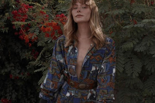 Vintage 90’s Western Novelty Print Mini Dress Tunic - SHOP EZRA