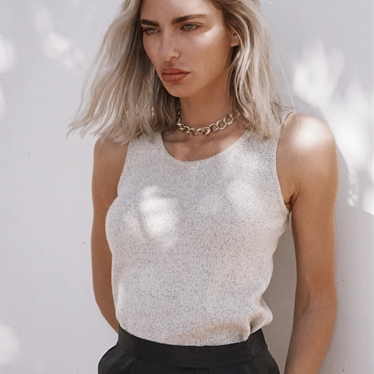 Vintage 80’s St. John Knit Sleeveless Top - SHOP EZRA