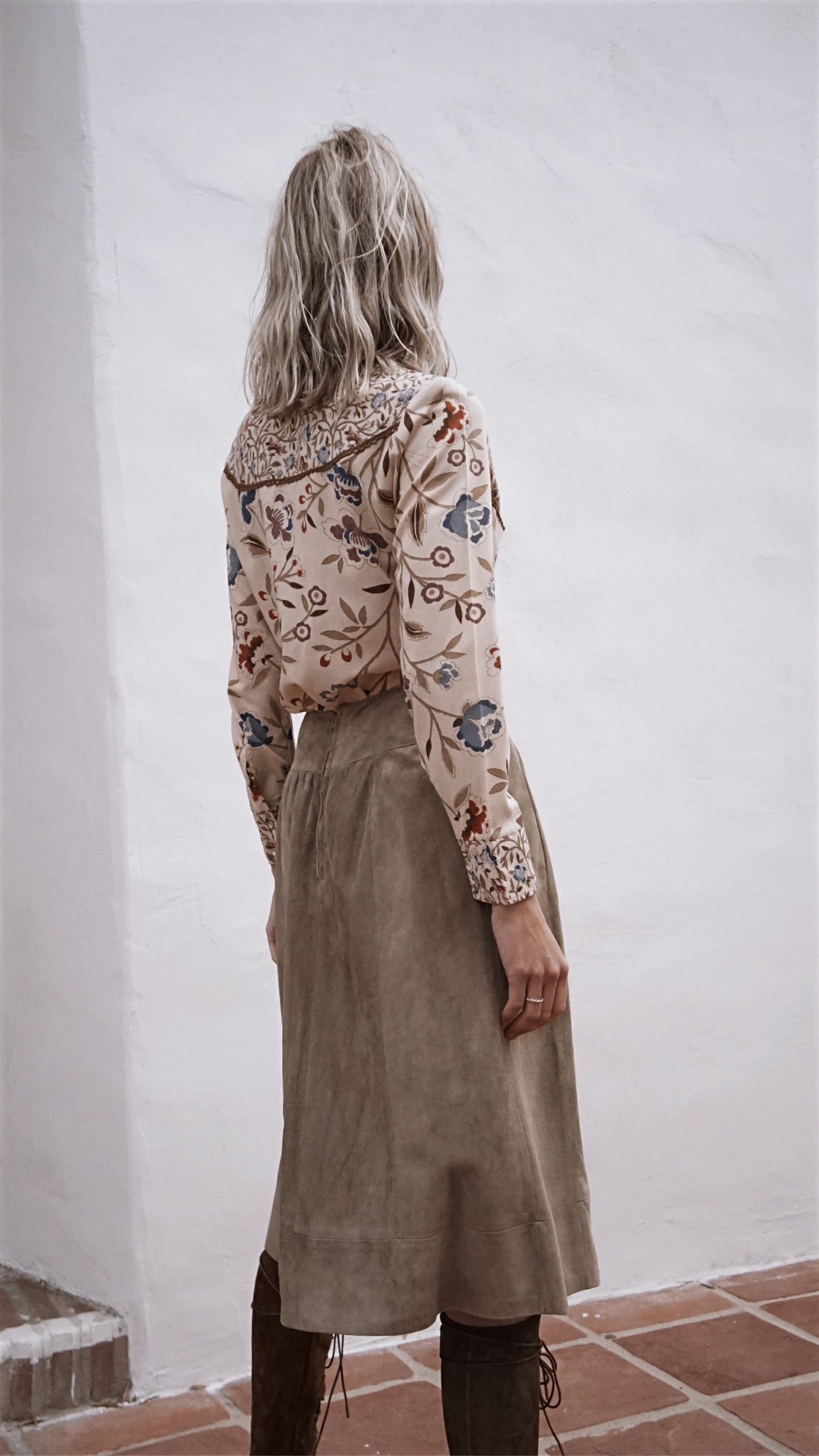 Vintage 90’s Chanel Bergdorf Goodman Suede Skirt - SHOP EZRA