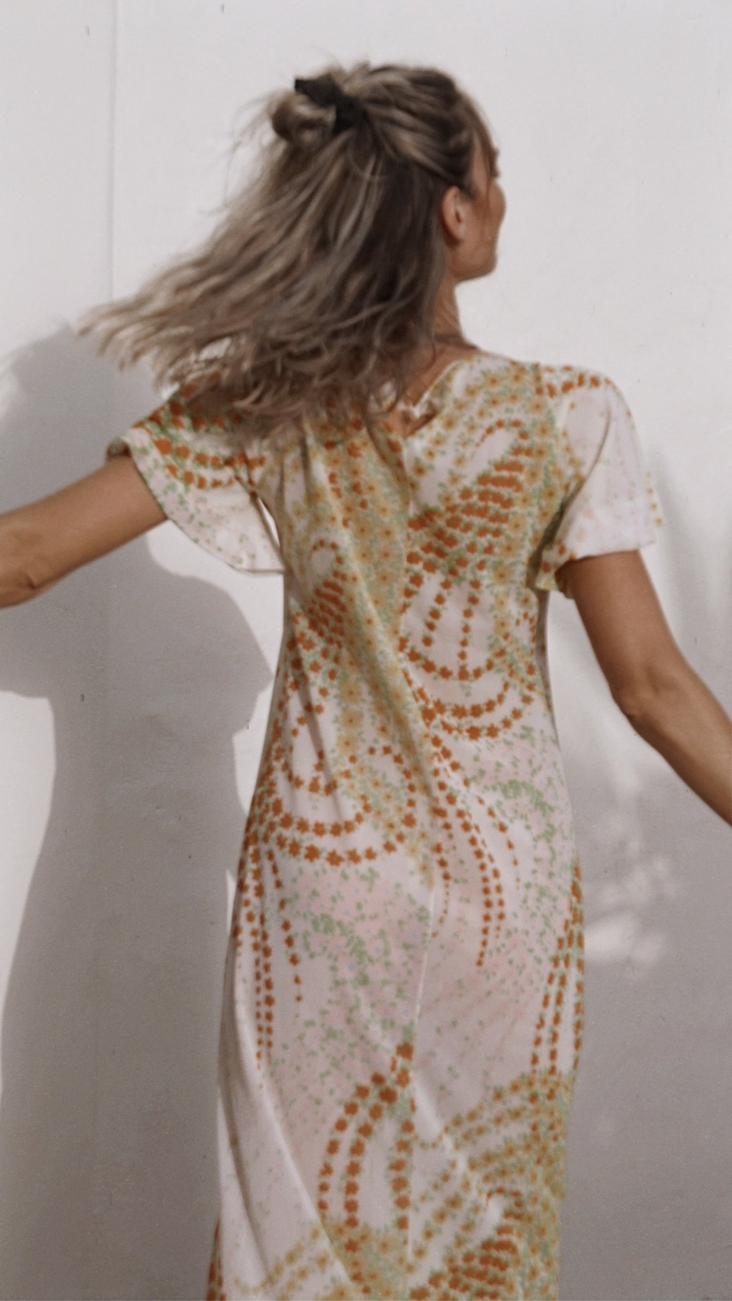 Vintage Semi Sheer Floral Dress - SHOP EZRA
