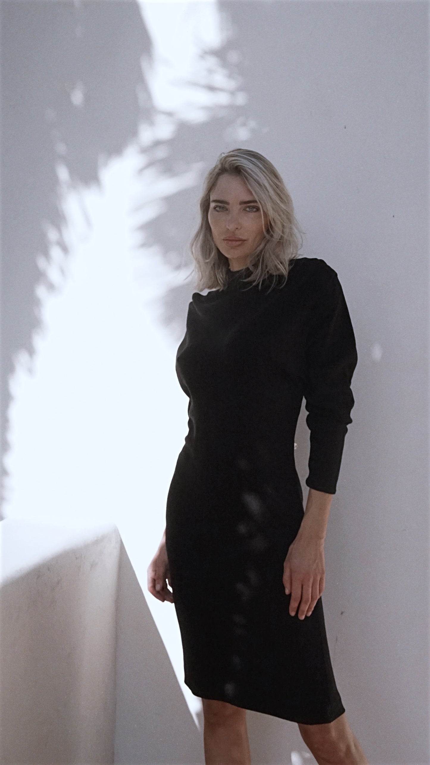 Vintage St. John Knit Mock Neck Black Dress - SHOP EZRA