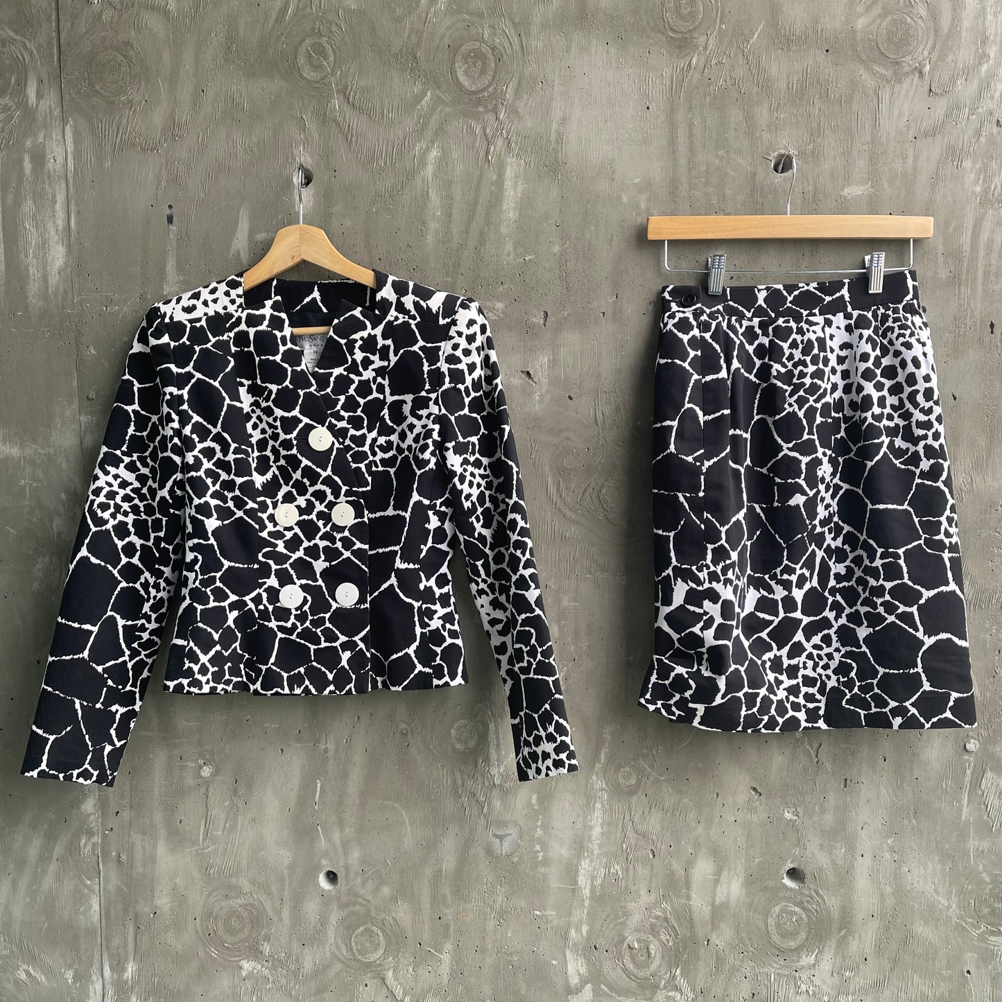Vintage 80’s Yves Saint Laurent Animal Print Skirt Suit Set - SHOP EZRA