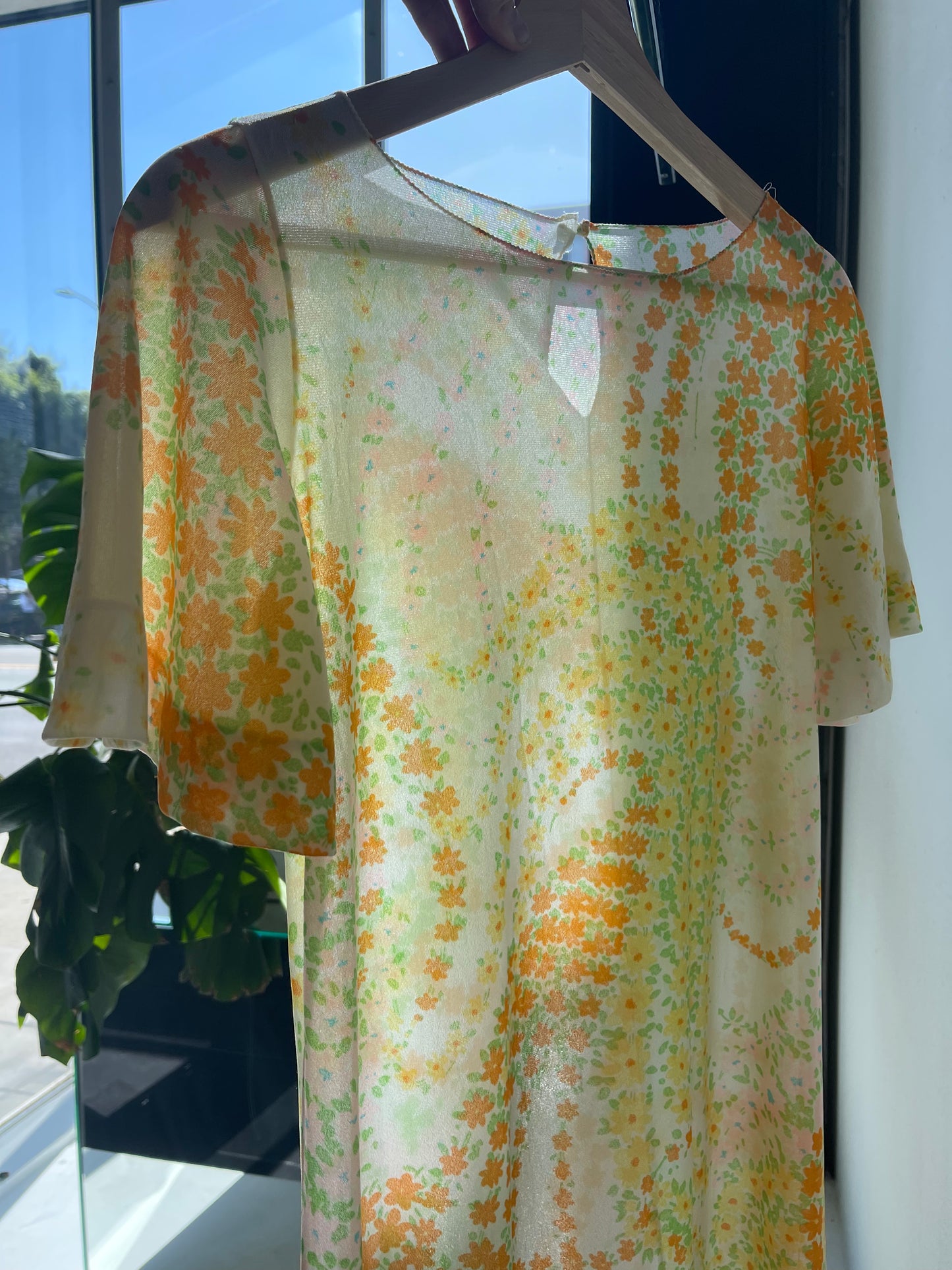 Vintage Semi Sheer Floral Dress - SHOP EZRA
