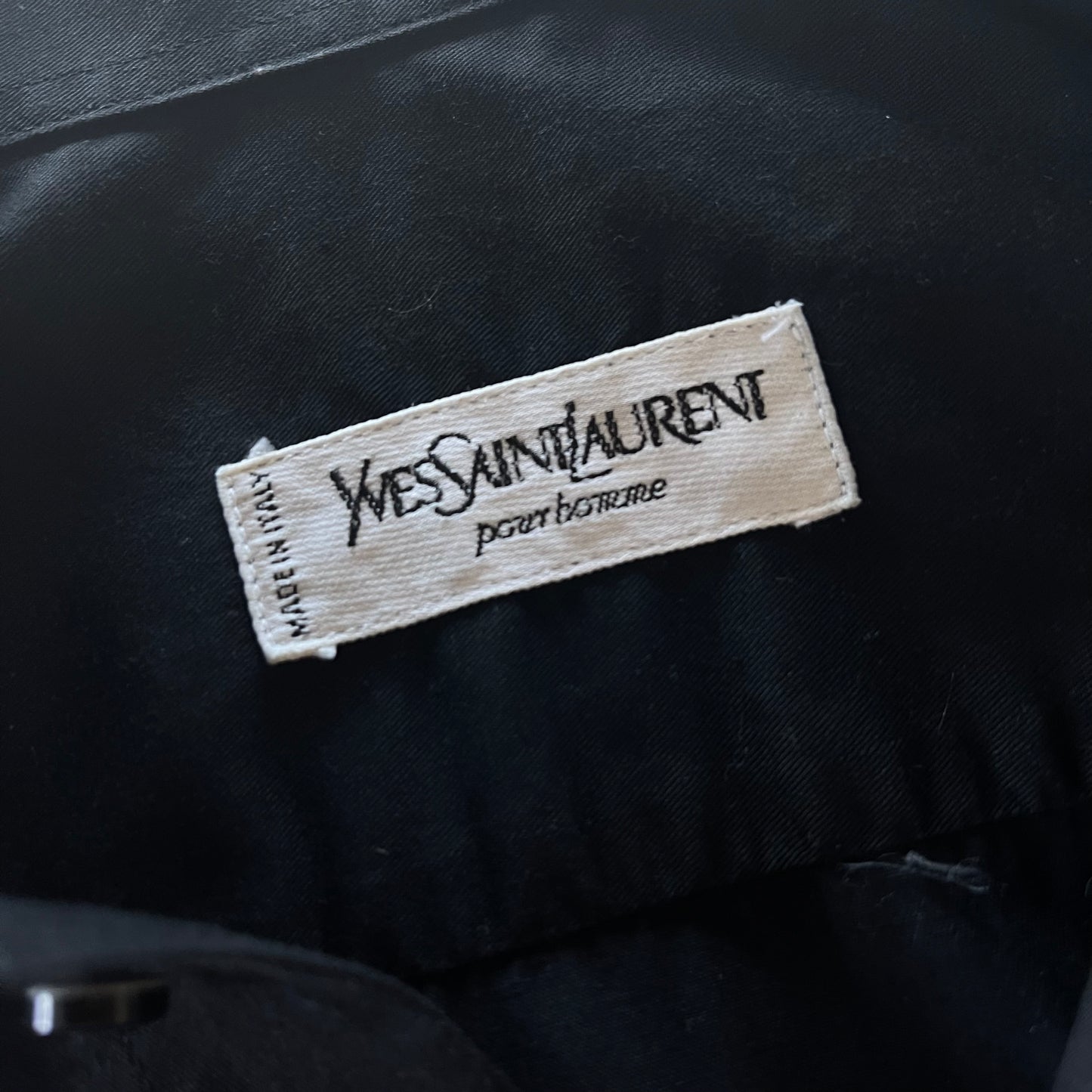 Vintage Yves Saint Laurent Cropped Button-Up Black - SHOP EZRA