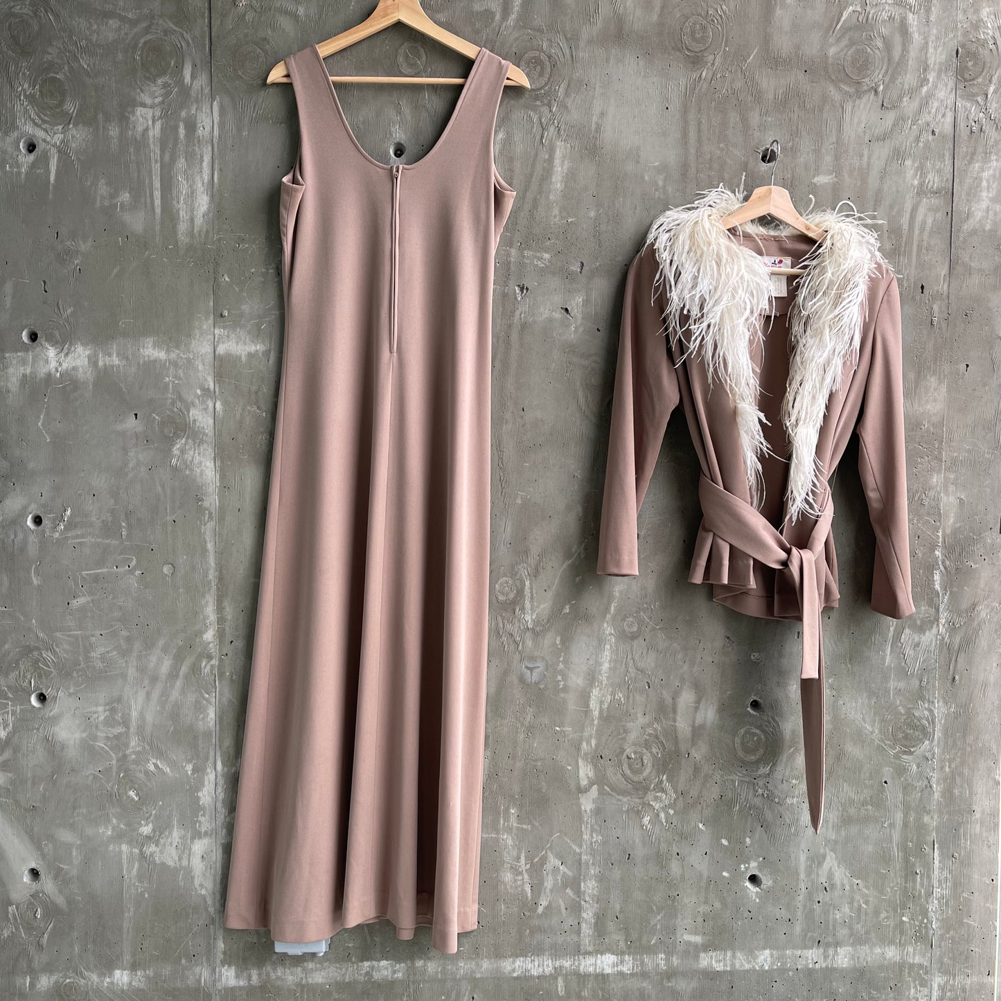 Vintage Caron of Chicago Feather Dress Set - SHOP EZRA