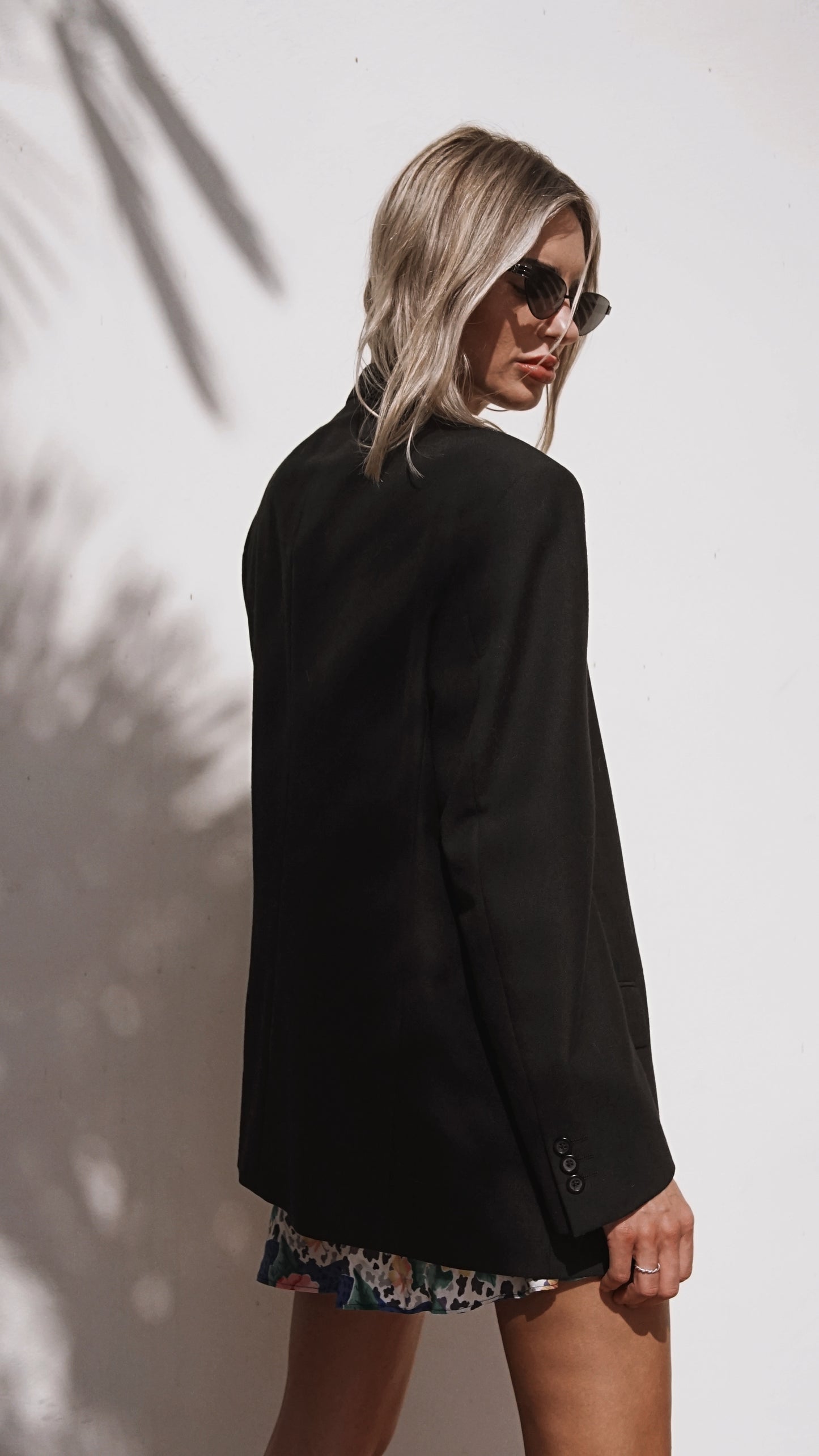 Vintage 90’s Emanuel Ungaro Wool Blazer in Black - SHOP EZRA
