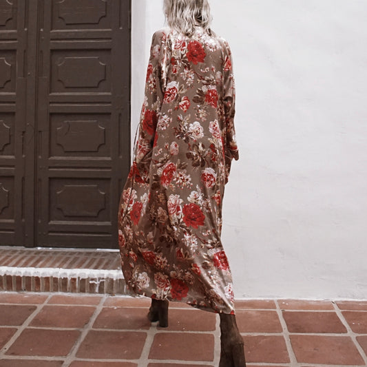 Vintage 80’s Christian Dior Floral Robe Kimono - SHOP EZRA