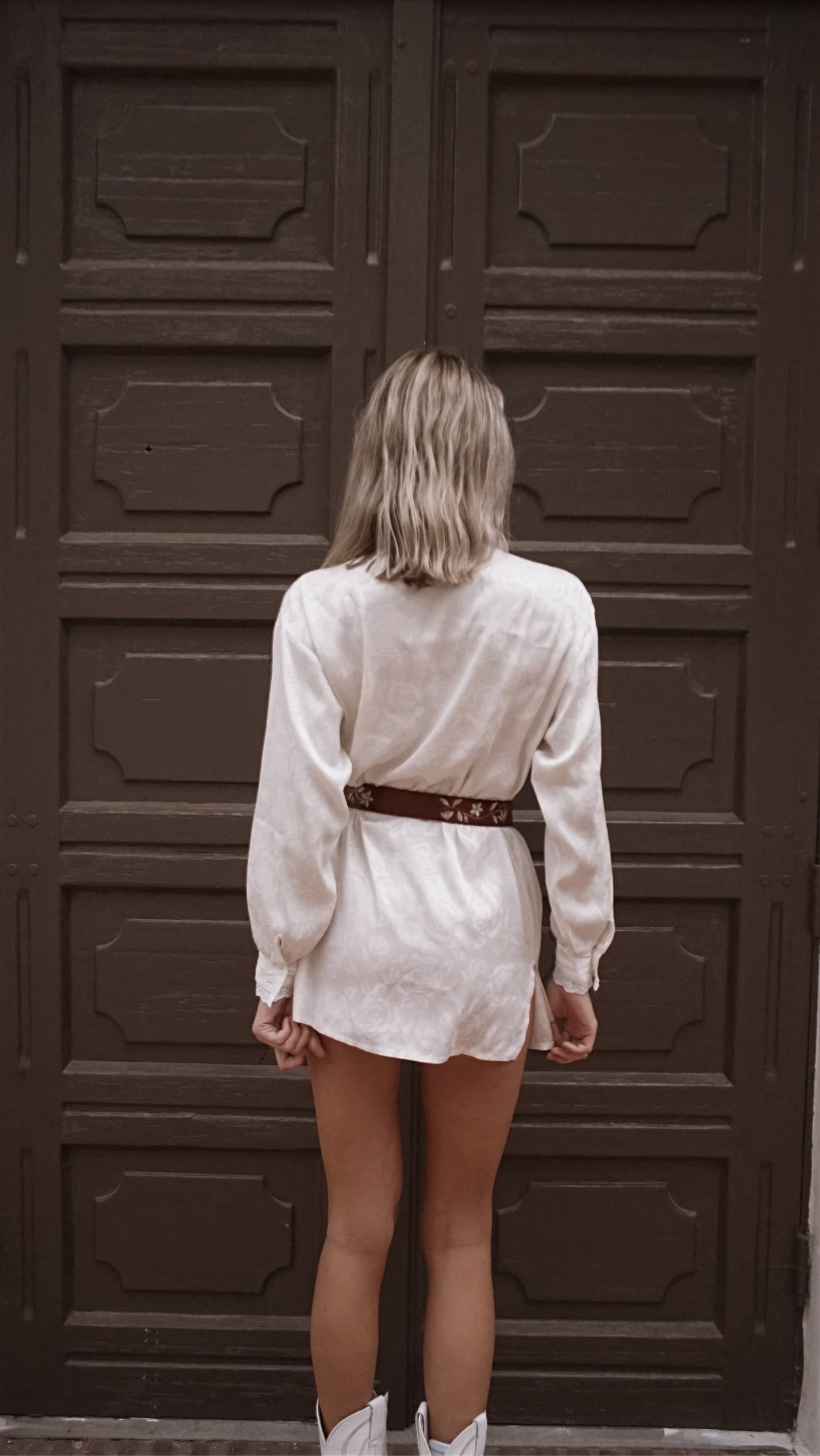Vintage 80’s Christian Dior Mini Dress in Ivory - SHOP EZRA