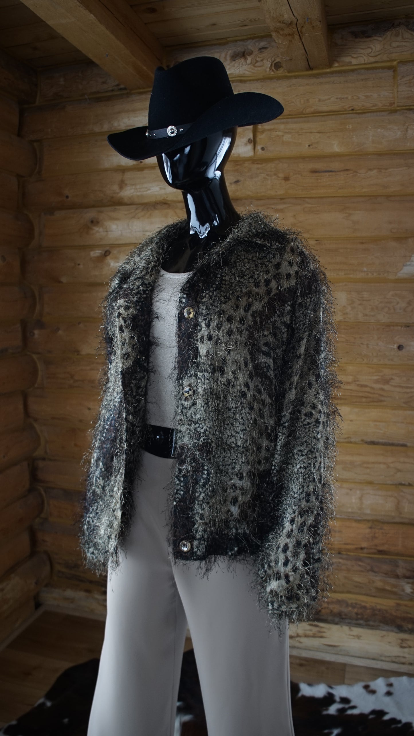 Vintage Dijon Collections Textured Leopard Cardigan 80's - SHOP EZRA