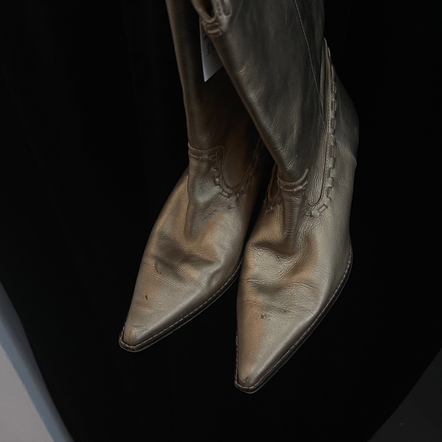 Vintage 90’s Michael Kors Gold Cowboy Western Boot - SHOP EZRA